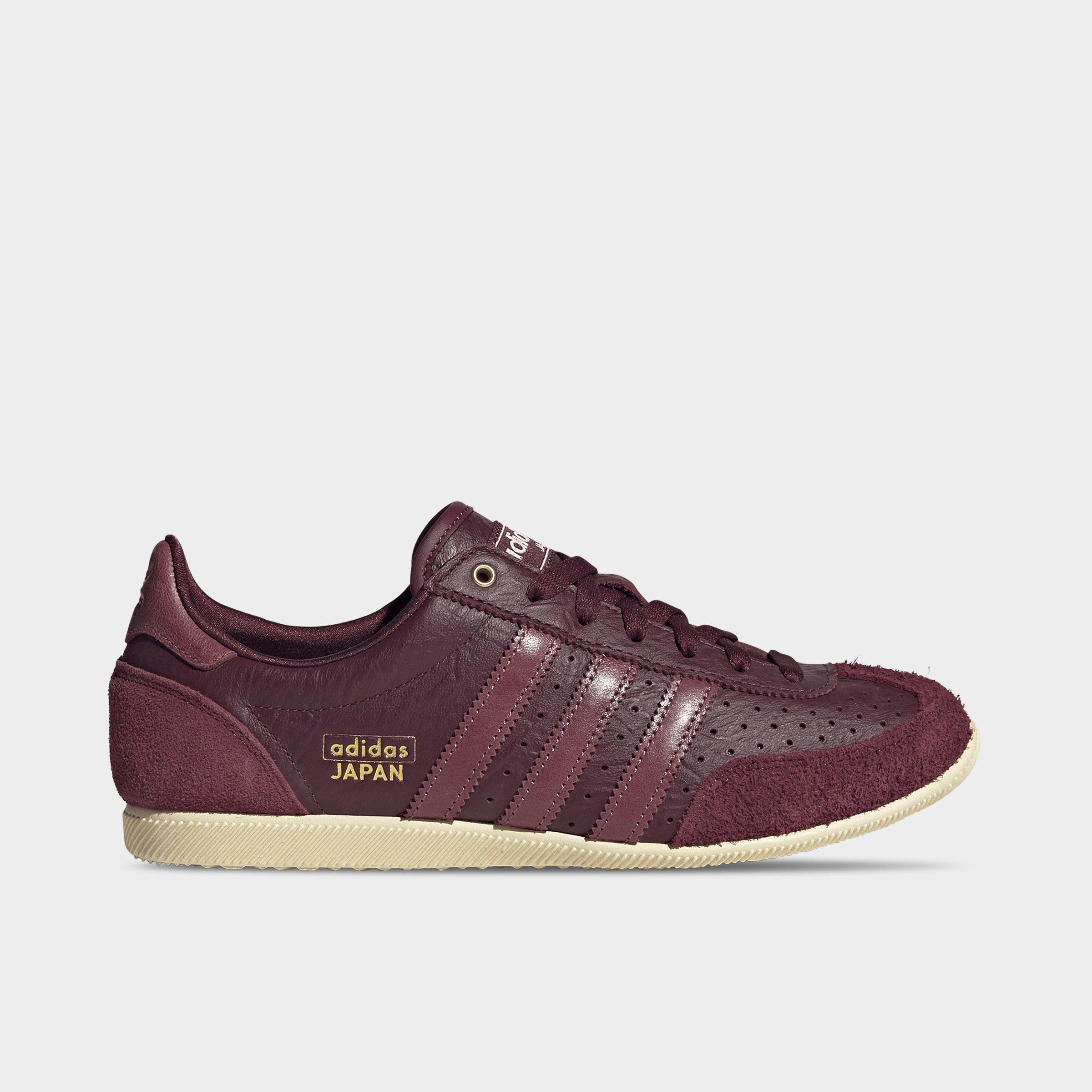 adidas Women's Originals Japan Casual Shoes in Maroon/Burgundy/Gold Metallic Size: 9.0