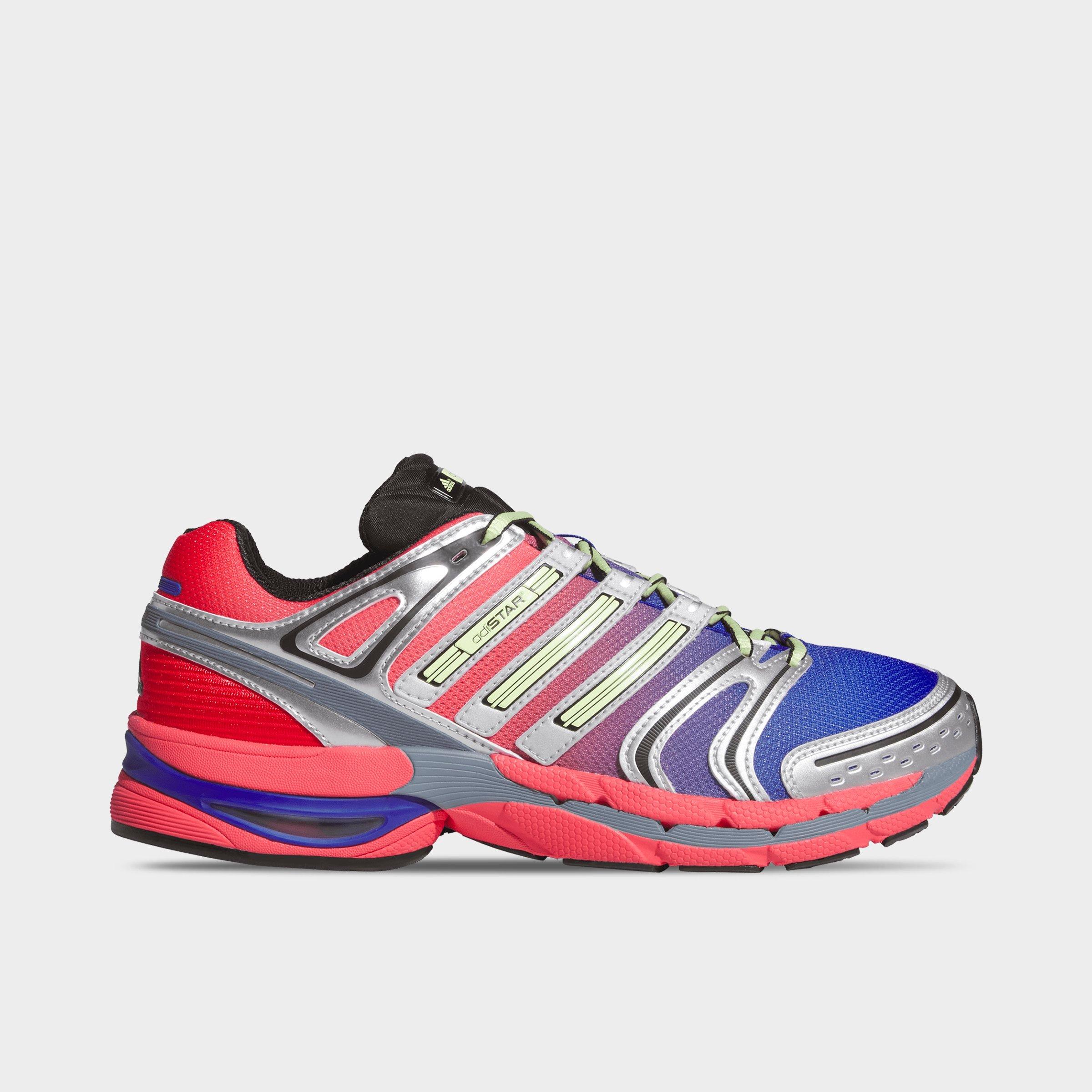 adidas Men's Adistar Control 5 Casual Shoes in Silver Metallic/Frozen Lemon/Lucid Blue Size: 11.0