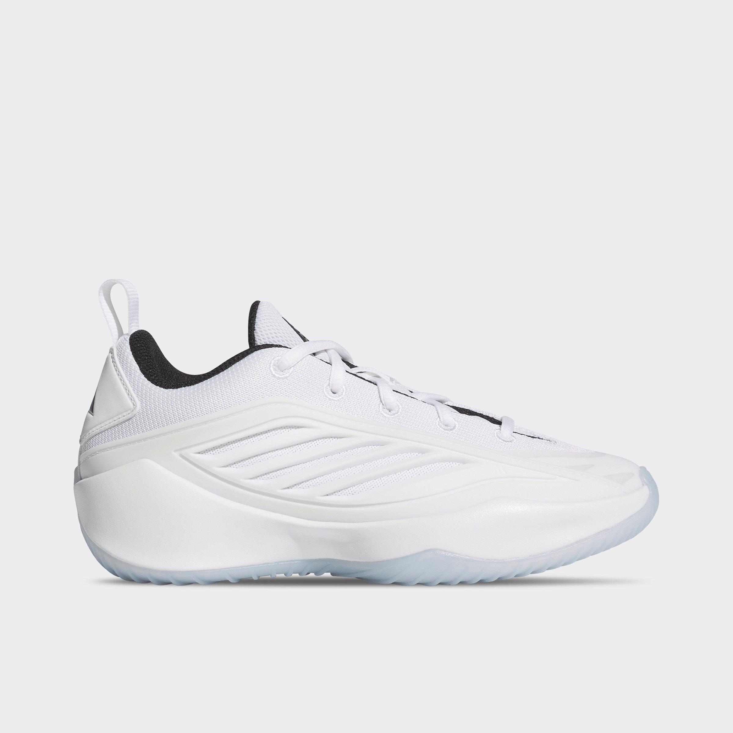 adidas Big Kids Believe That 1 Basketball Shoes in Cloud White/Core Black/Cloud White Size: 4.5