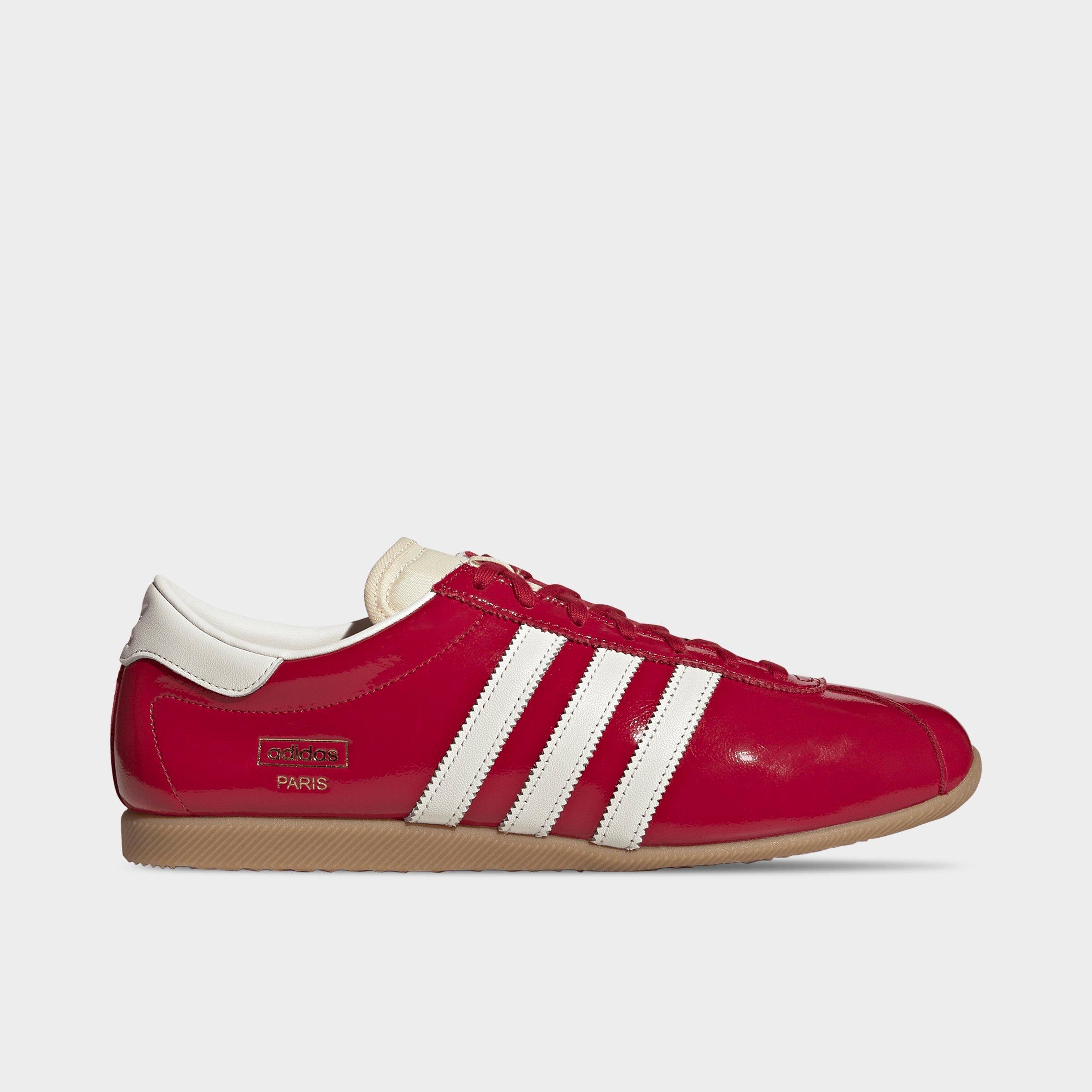 adidas Men's Originals Paris SE Patent Leather Casual Shoes in Team Victory Red/Off White/Gum Size: 10.0