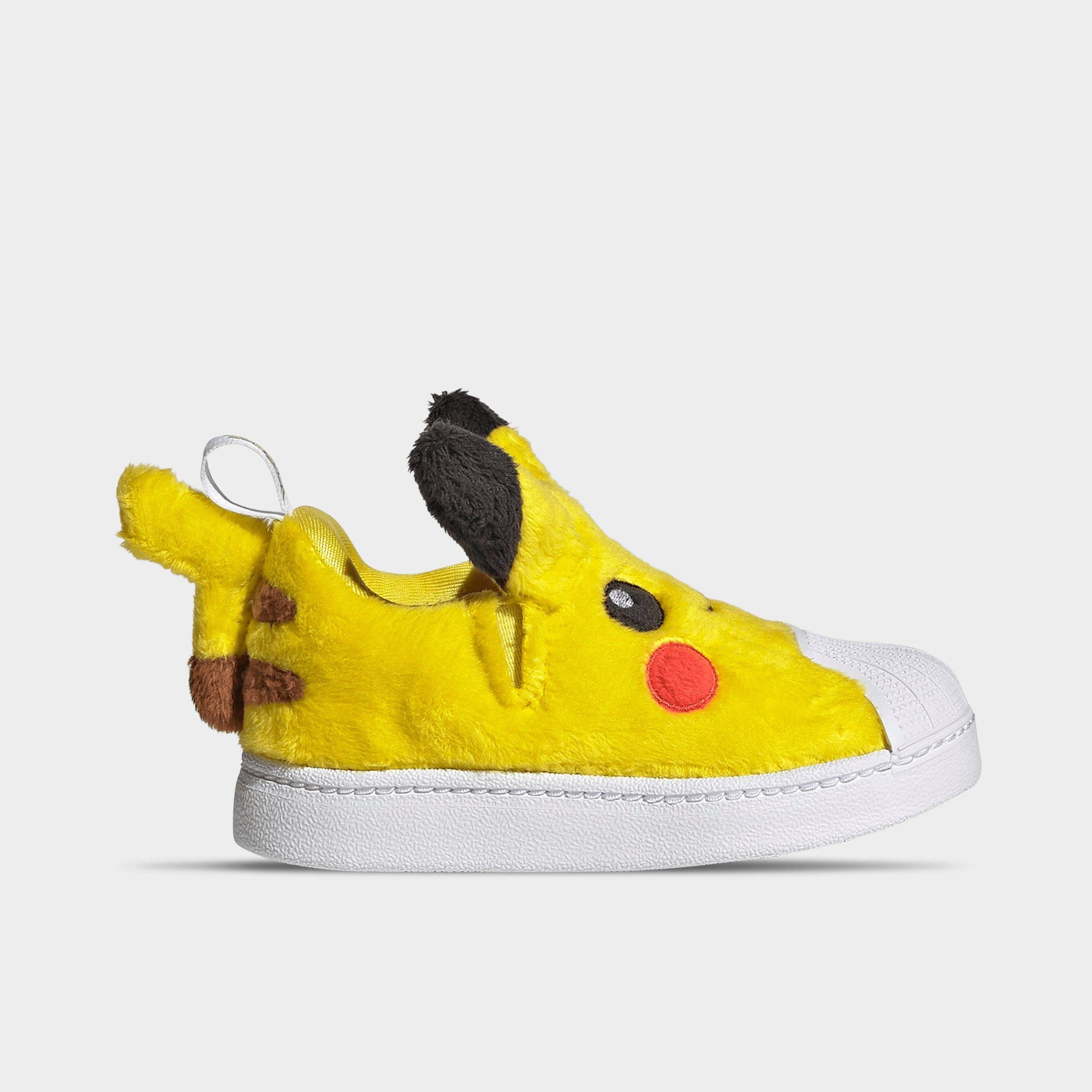 adidas Kids Toddler x Pokemon Superstar Quickon Casual Shoes in Yellow/Core Black/Cloud White Size: 5.0
