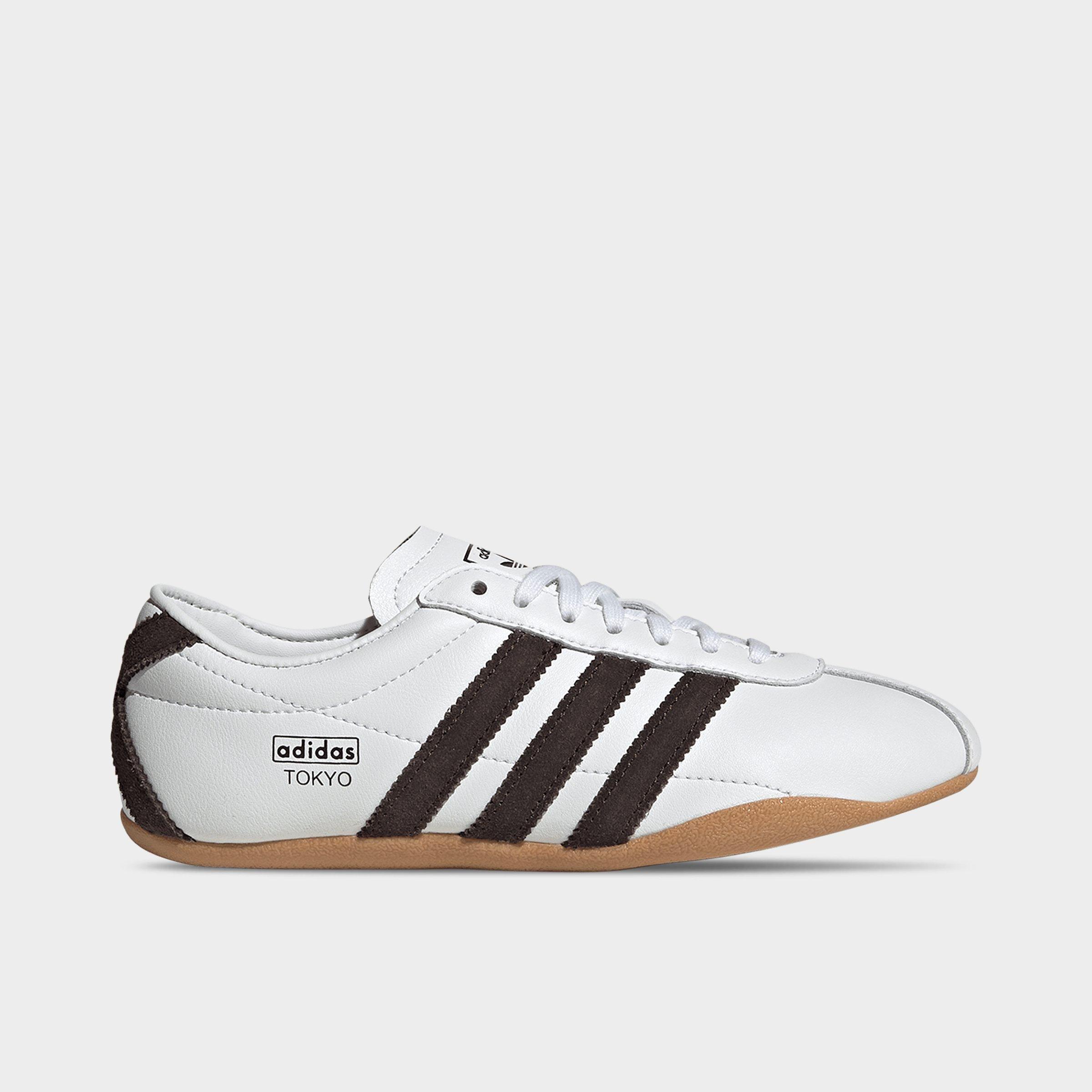 adidas Big Kids Originals Tokyo Casual Shoes in Cloud White/Aurora Coffee/Gum Size: 3.5