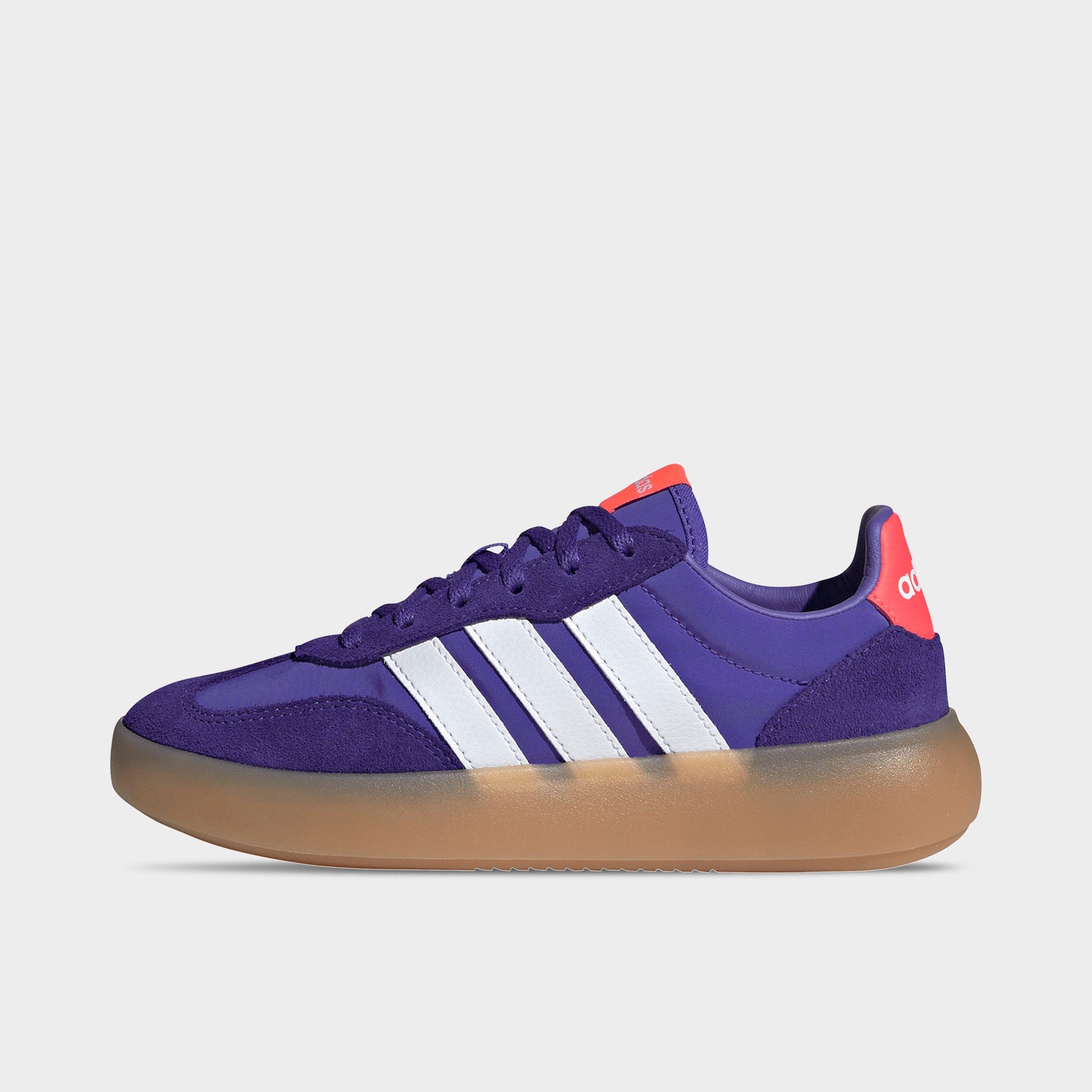 adidas Big Kids Barreda Decode Casual Shoes in Solar Purple/White/Solar Turbo Size: 5.5