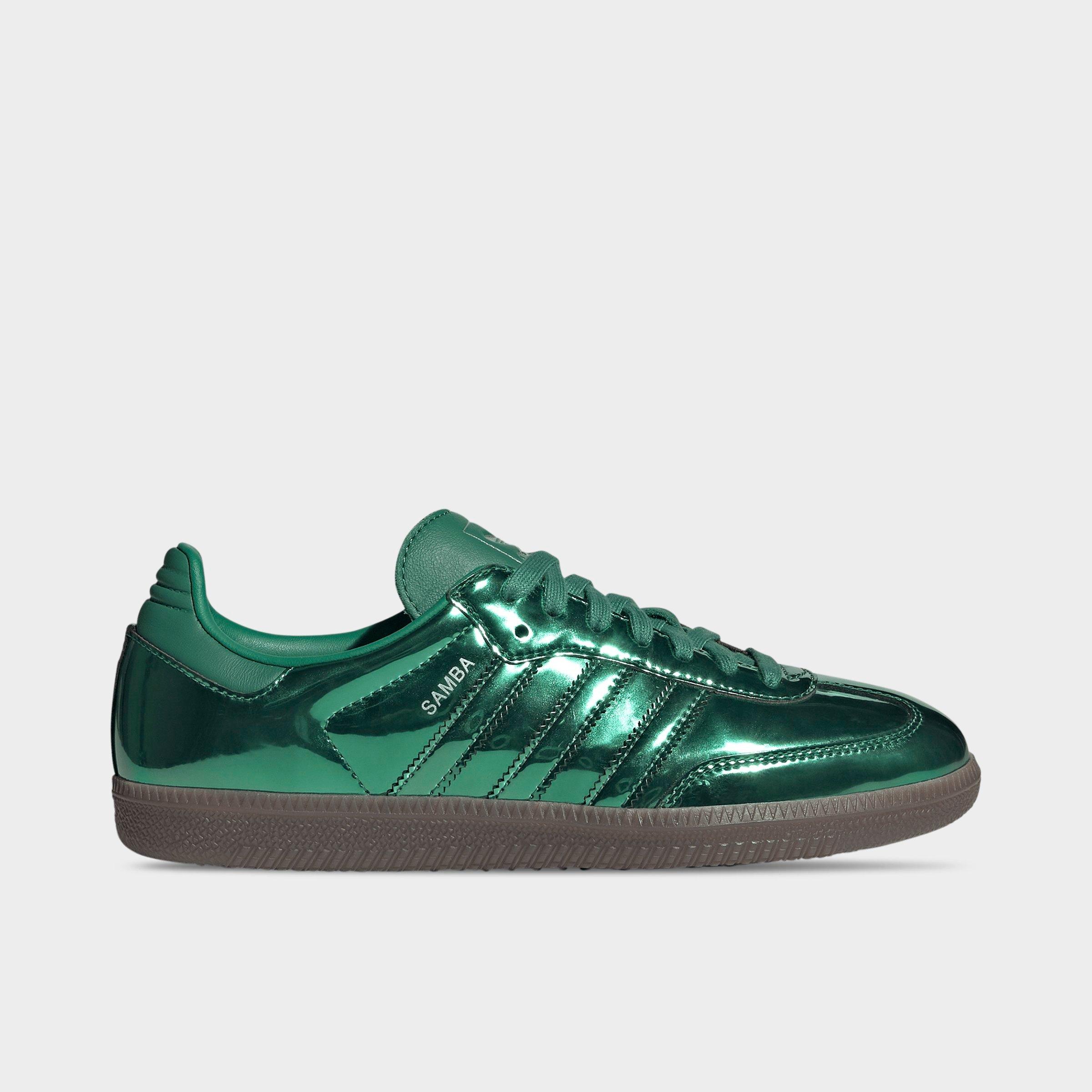 adidas Women's Originals Samba OG Metallic Leather Casual Shoes in Blanch Green/Supplier Colour/Gum Size: 5.0