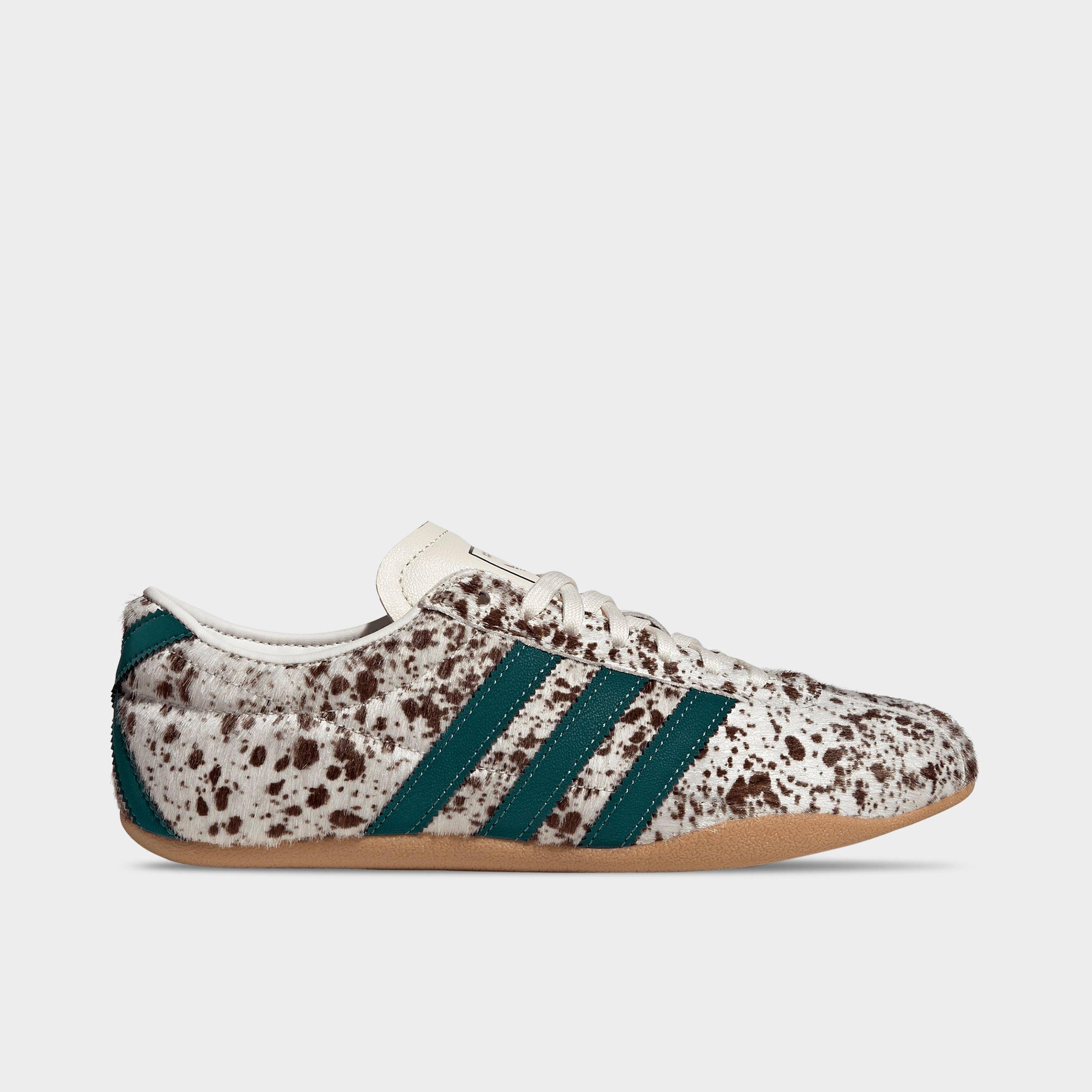 adidas Women's Originals Tokyo Pony Print Casual Shoes in Off White/Rich Green/Dark Brown Size: 6.0