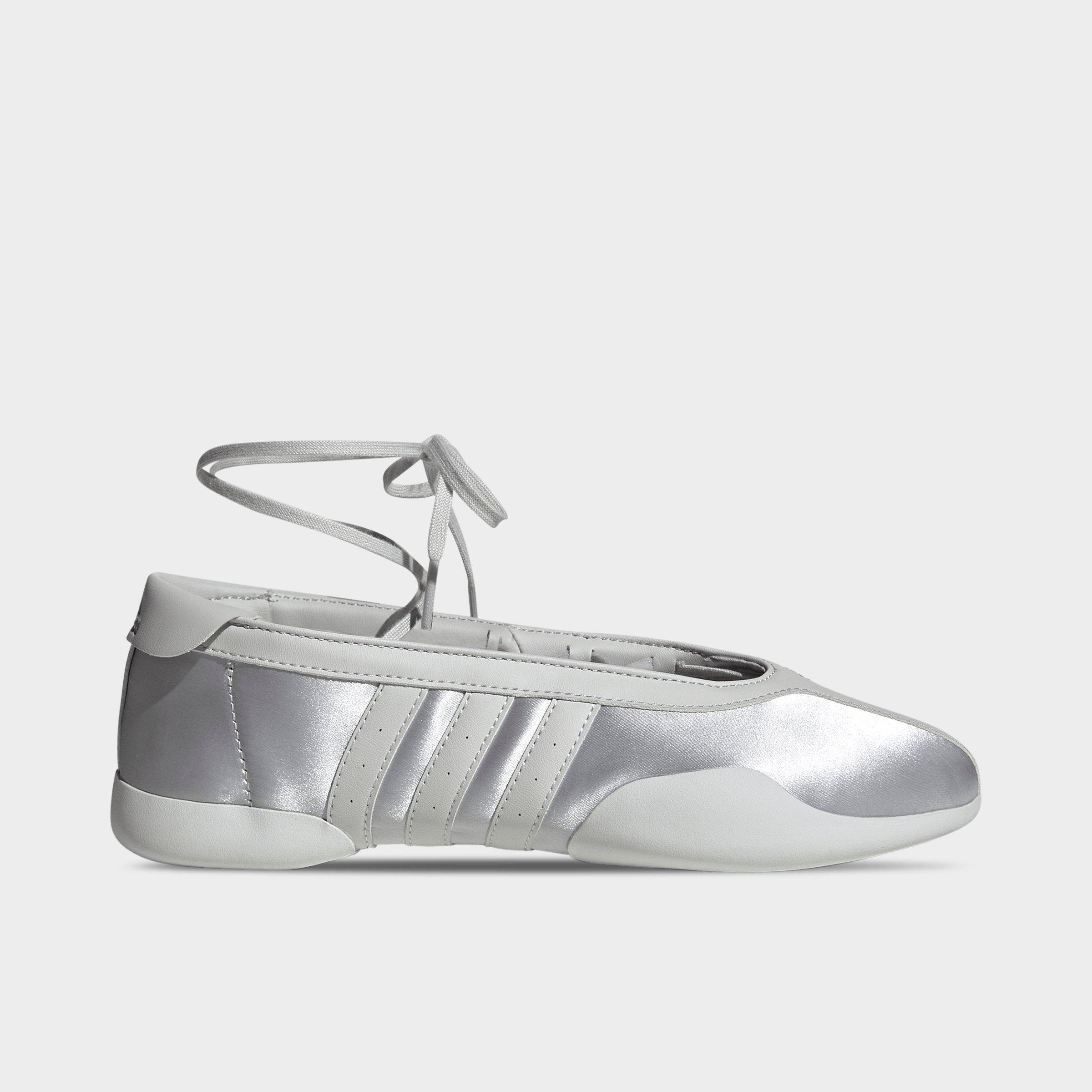 adidas Women's Originals Taekwondo Mei Ballet Casual Shoes in Silver Metallic/Grey One/Cloud White Size: 8.5