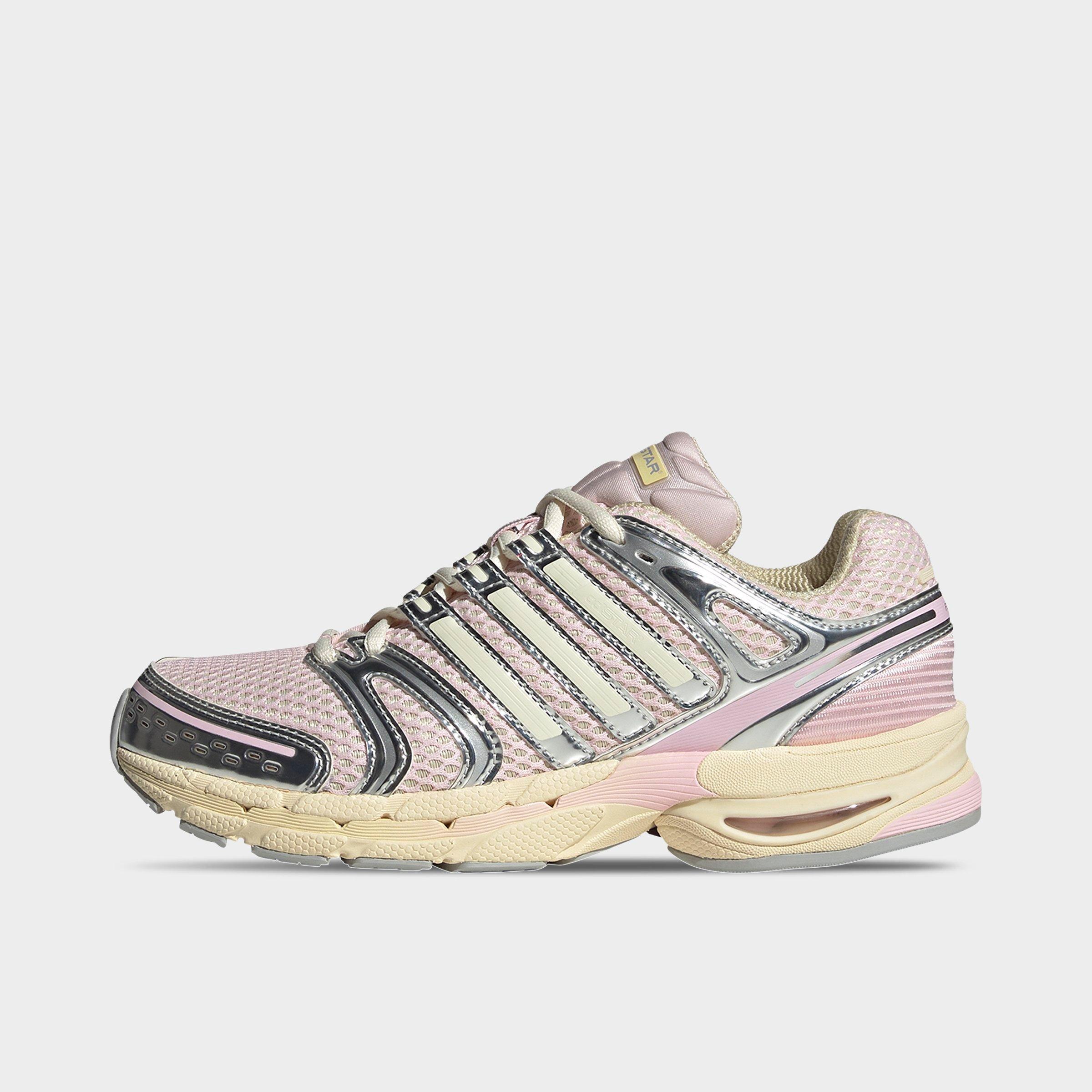 adidas Women's Adistar Control 5 Casual Shoes in Warm Vanilla/Clear Pink/Silver Metallic Size: 11.0