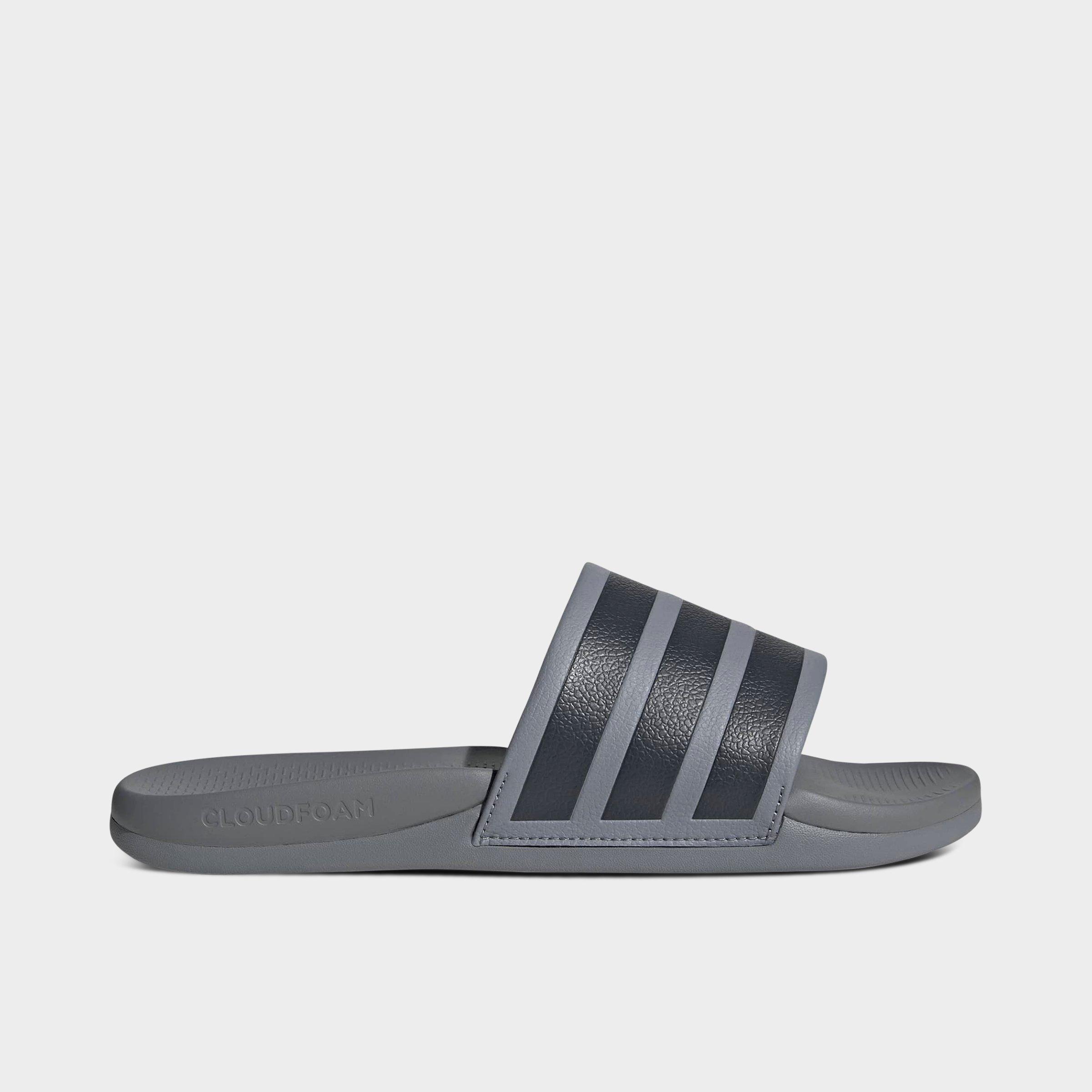 adidas Women's Adilette Comfort 2.0 Slide Sandals in Grey/Carbon/Grey Three Size: 10.0