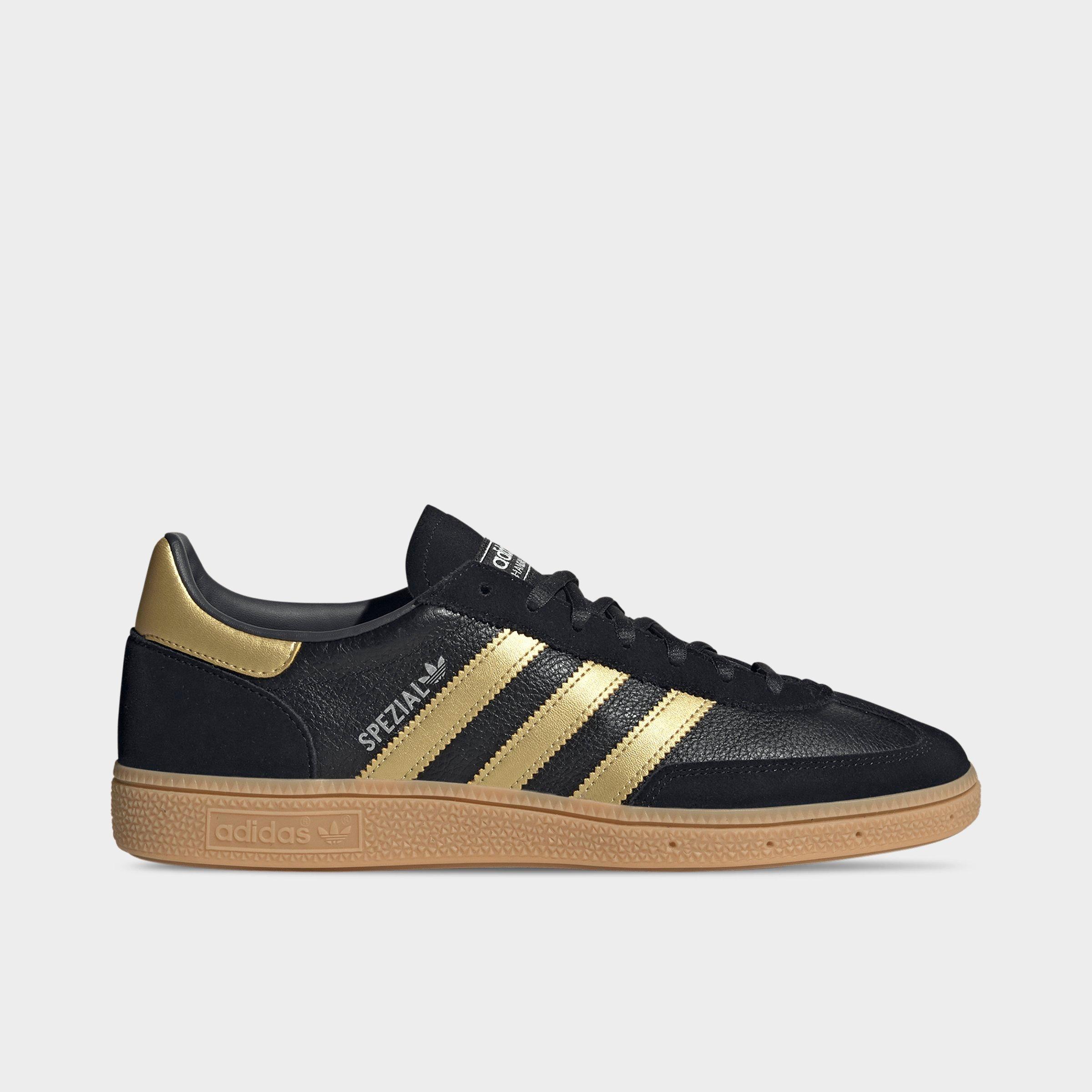 adidas Men's Originals Handball Spezial Casual Shoes in Core Black/Matte Gold/Carbon Size: 11.0