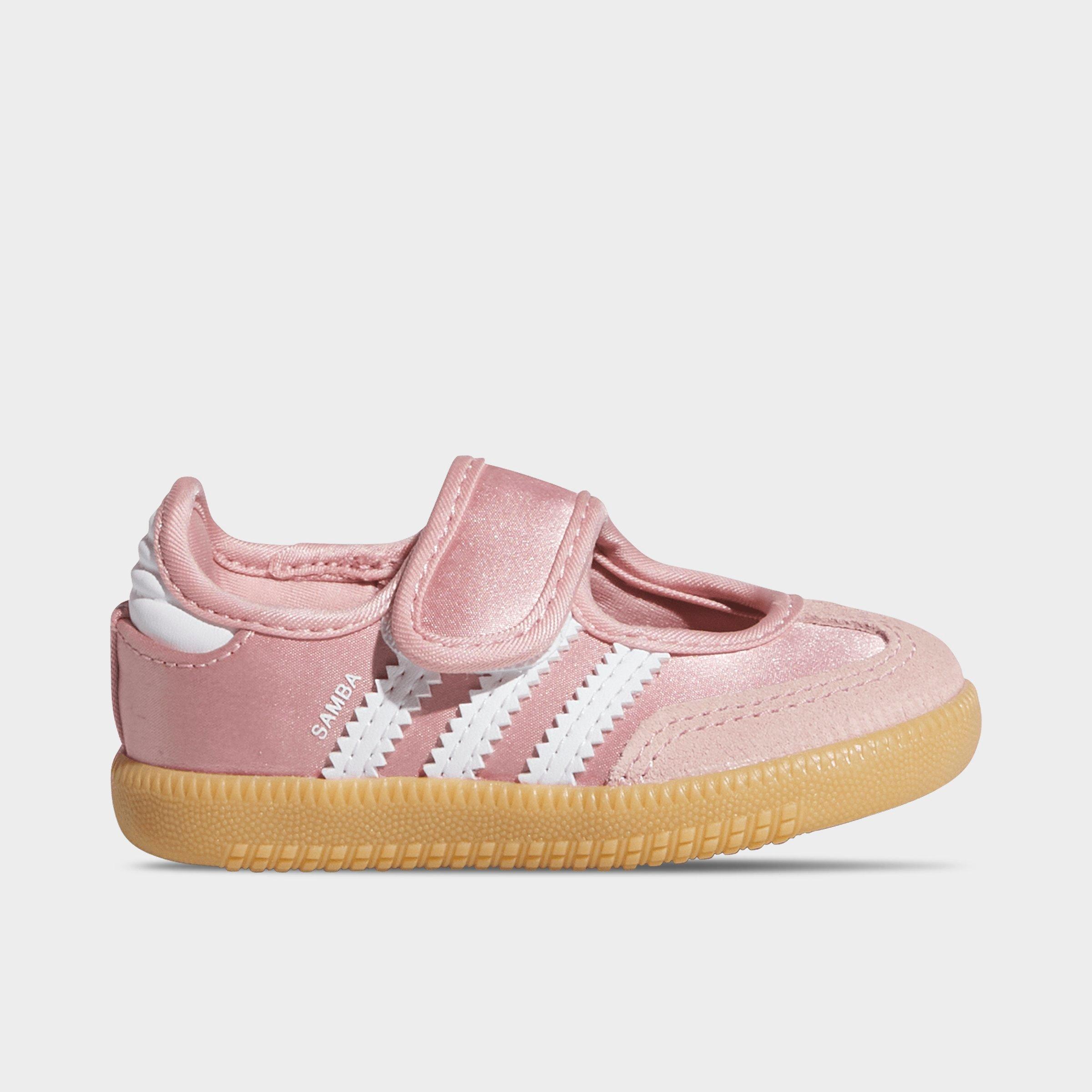 adidas Girls Toddler Originals Samba Jane Casual Shoes in Wonder Mauve/Footwear White Size: 5.0