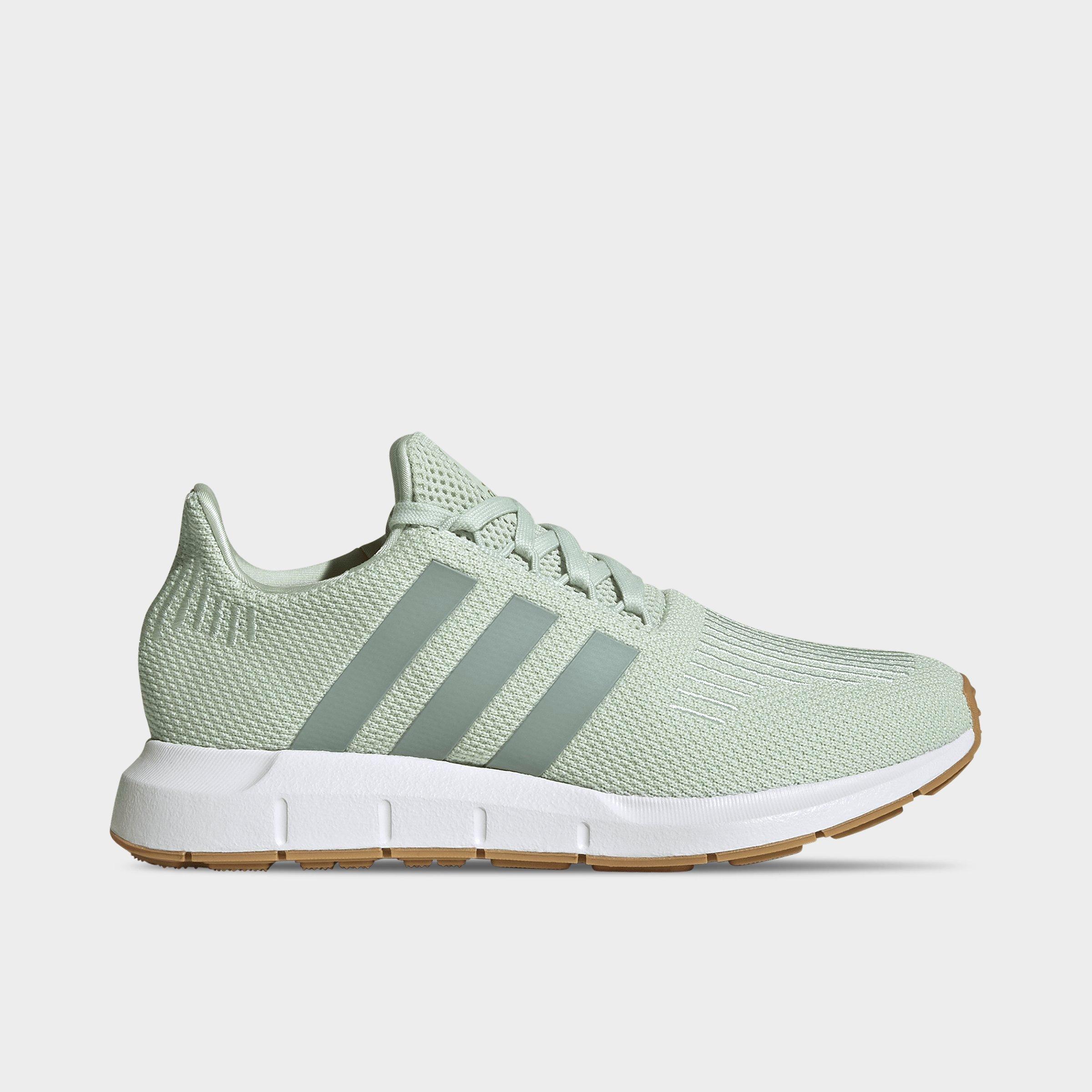adidas Women's Swift Run 1.0 Casual Shoes in Linen Green/Wonder Sage/Cloud White Size: 6.5