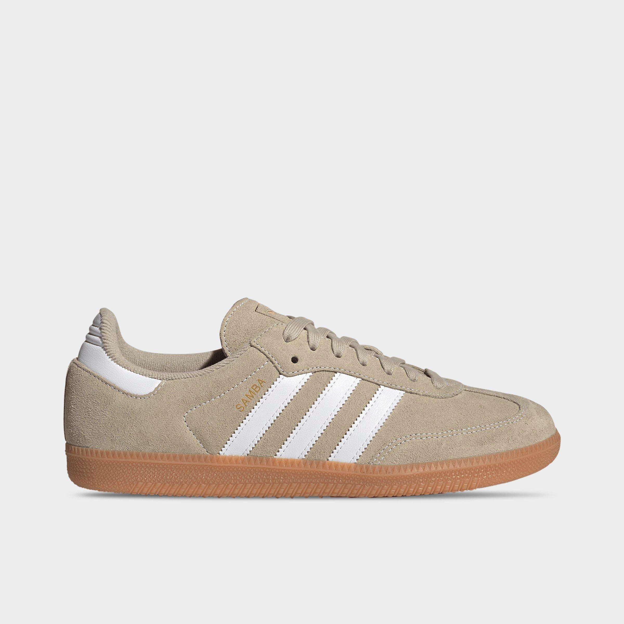 adidas Men's Originals Samba OG Casual Shoes in Khaki/Cloud White/Gum Size: 13.0