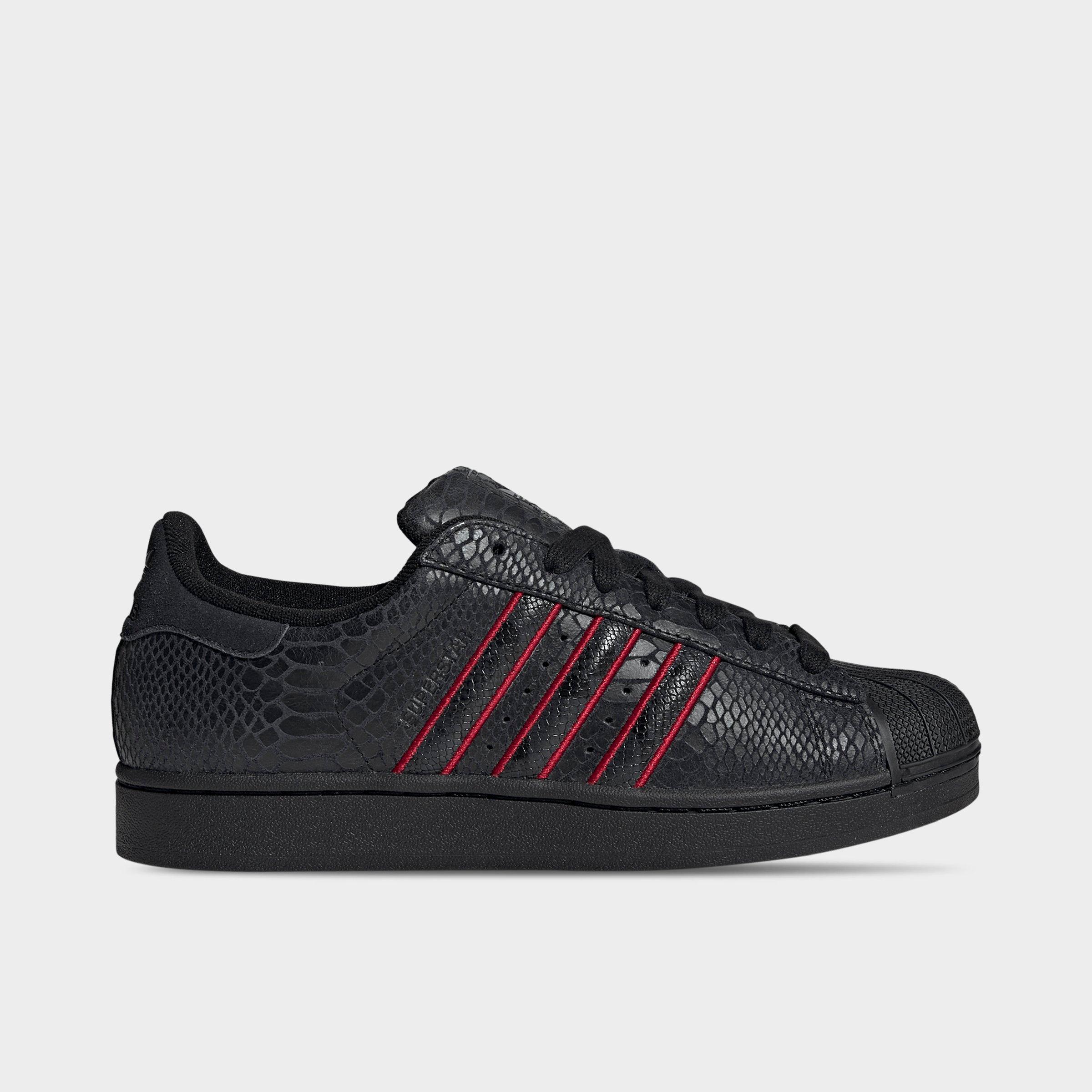 adidas Men's Originals Superstar II SE Snake Casual Shoes in Core Black/Team Victory Red/Utility Black Size: 7.5