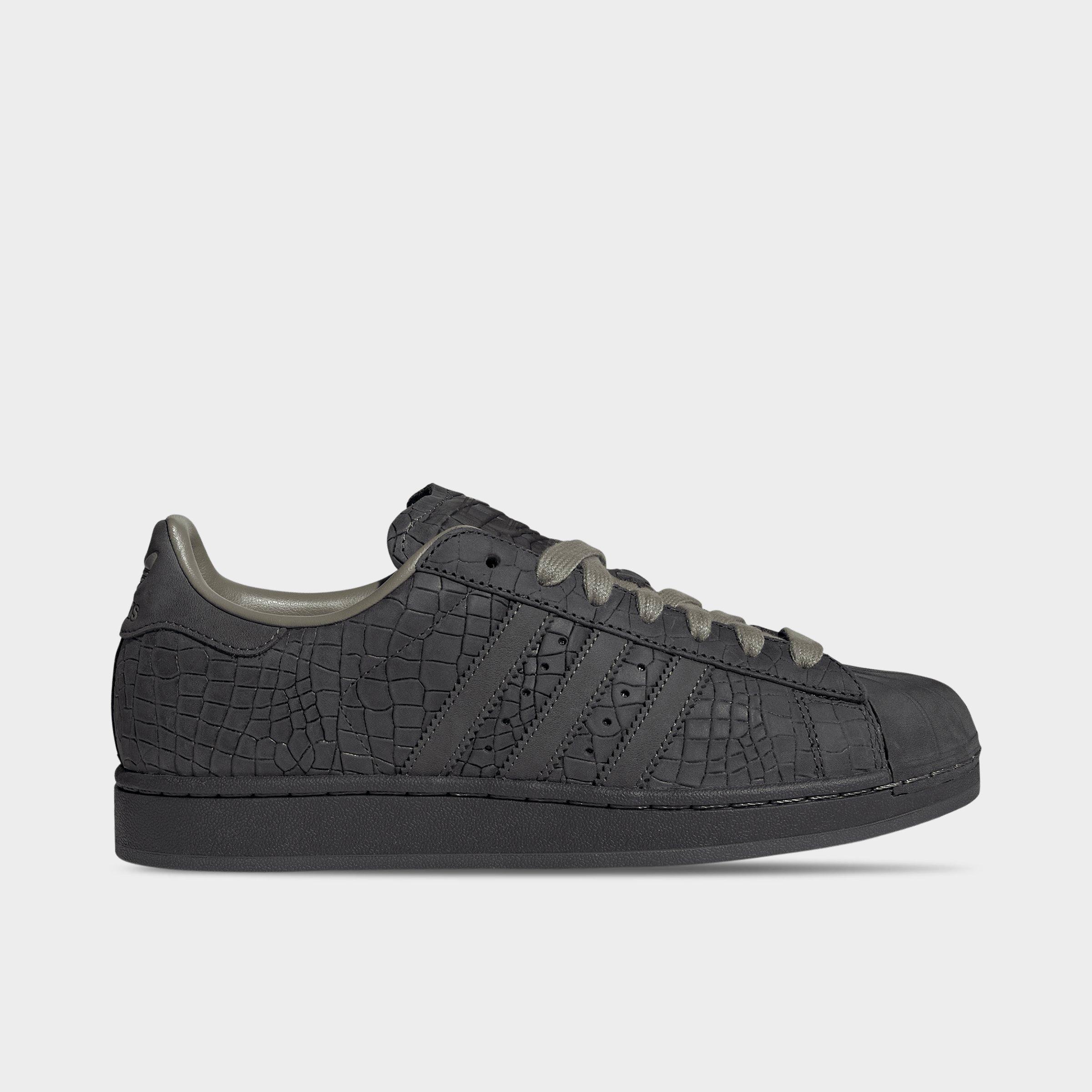 adidas Men's Originals Superstar II SE Croc Casual Shoes in Utility Black/Grey/Clay Size: 7.5