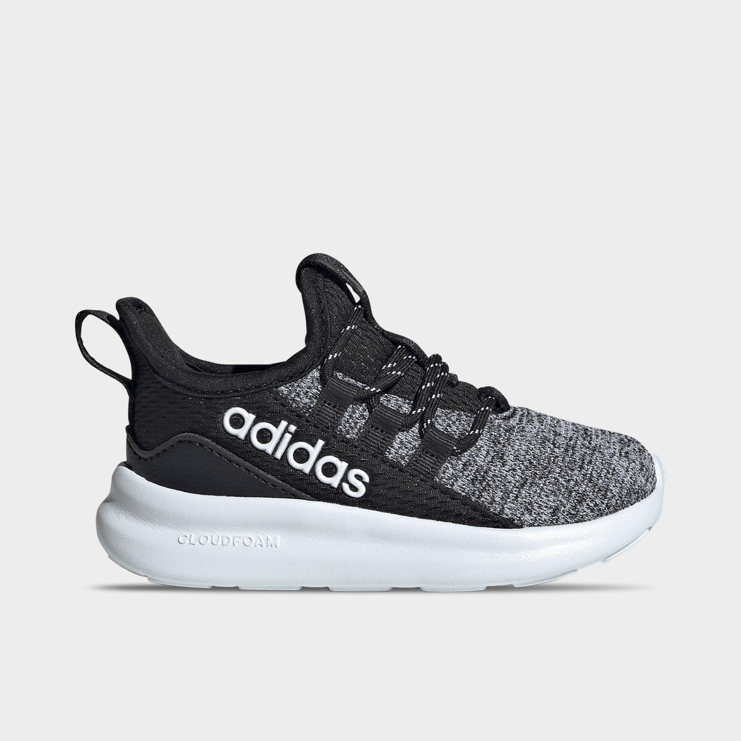 adidas Kids Toddler Lite Racer Adapt 8.0 Stretch Lace Casual Shoes in Core Black/Footwear White Size: 6.5