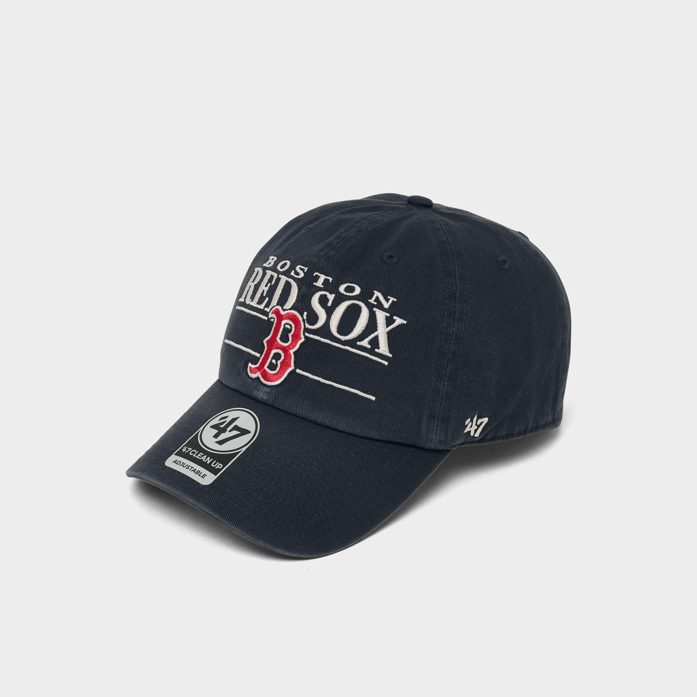 47 Brand '47 Boston Red Sox MLB Team Name & Logo Clean Up Strapback Hat