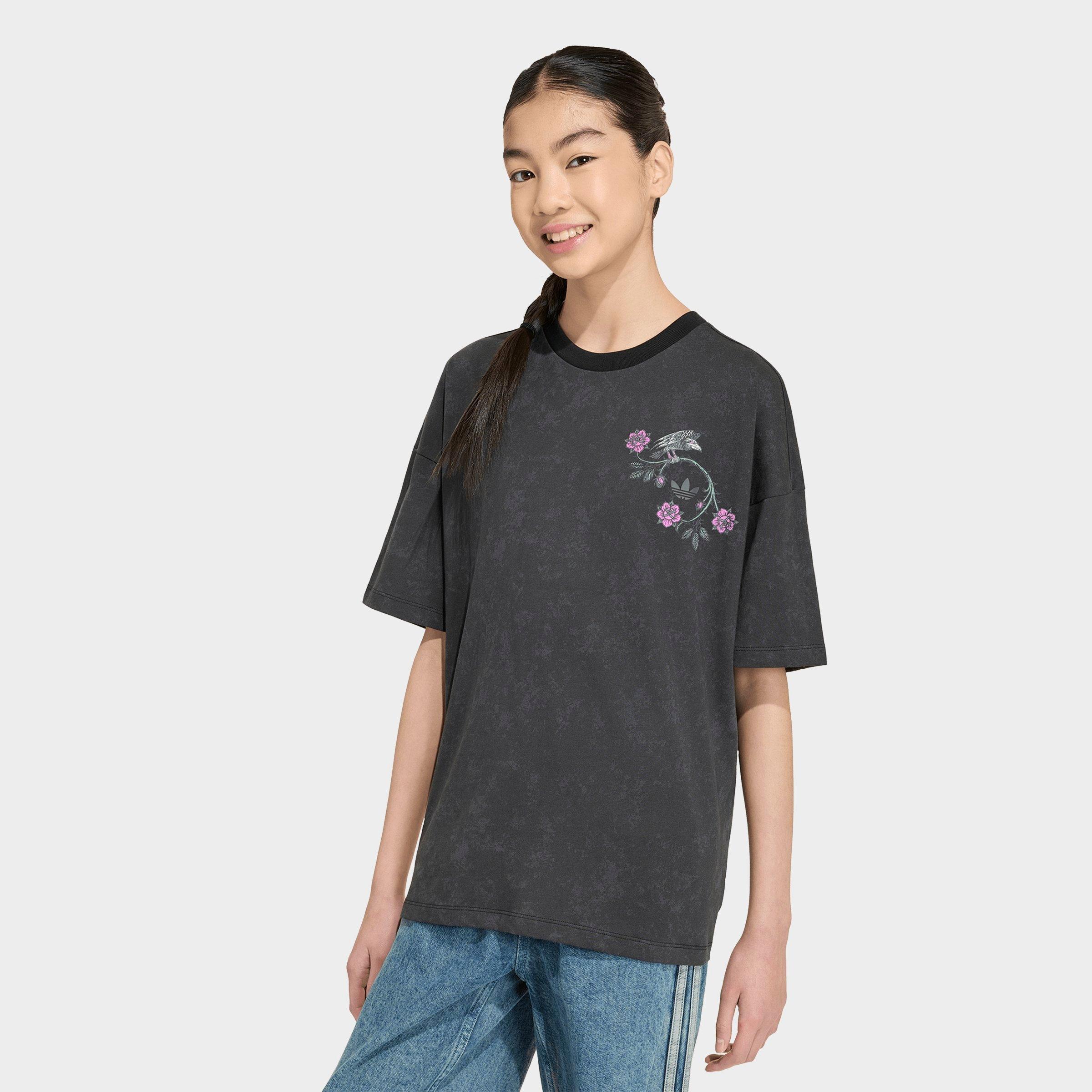 adidas Girls Big Kids Originals x Disney Villains Oversized Washed T-Shirt