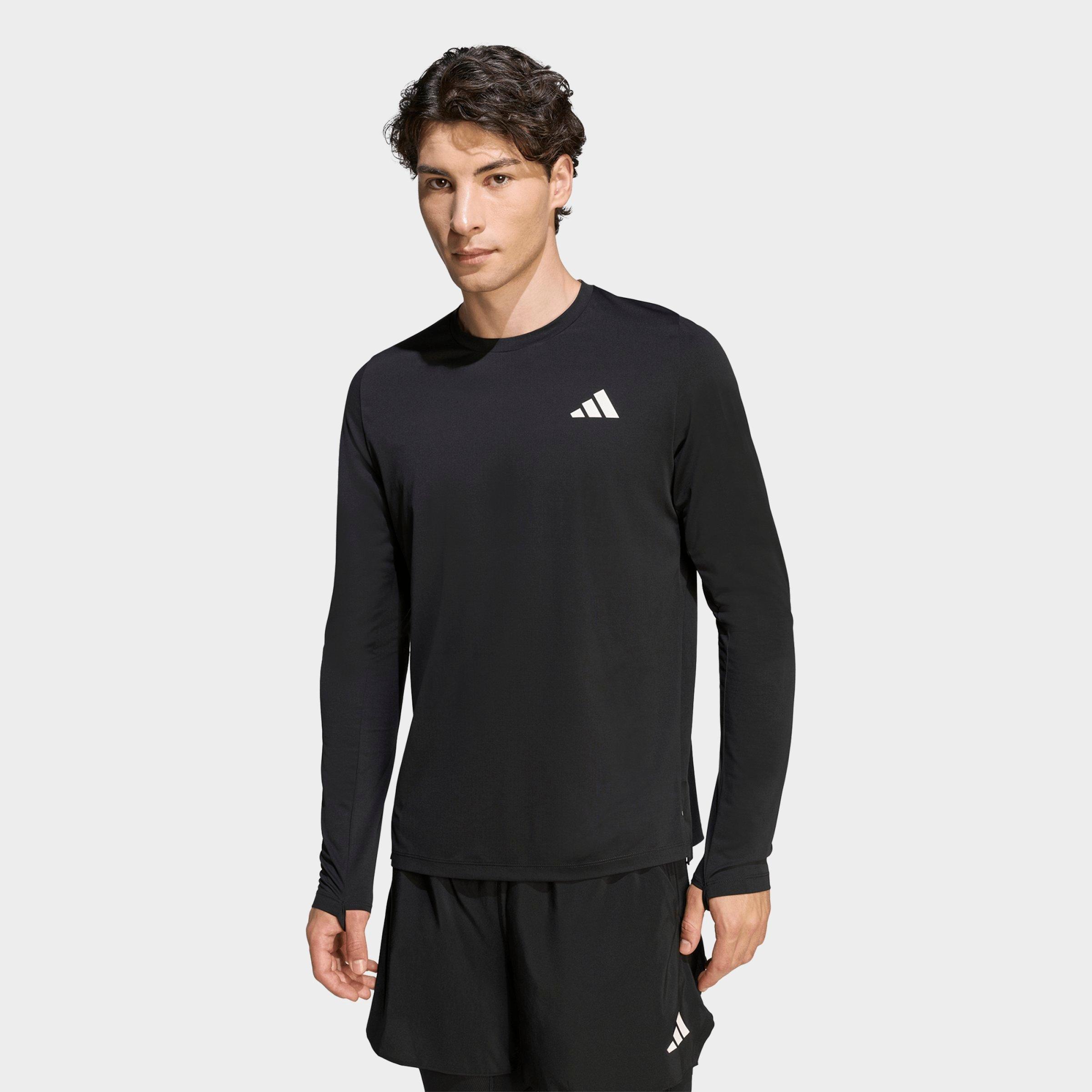 adidas Men's adi365 Iconic Climacool Long-Sleeve Running T-Shirt in Black Size: Small
