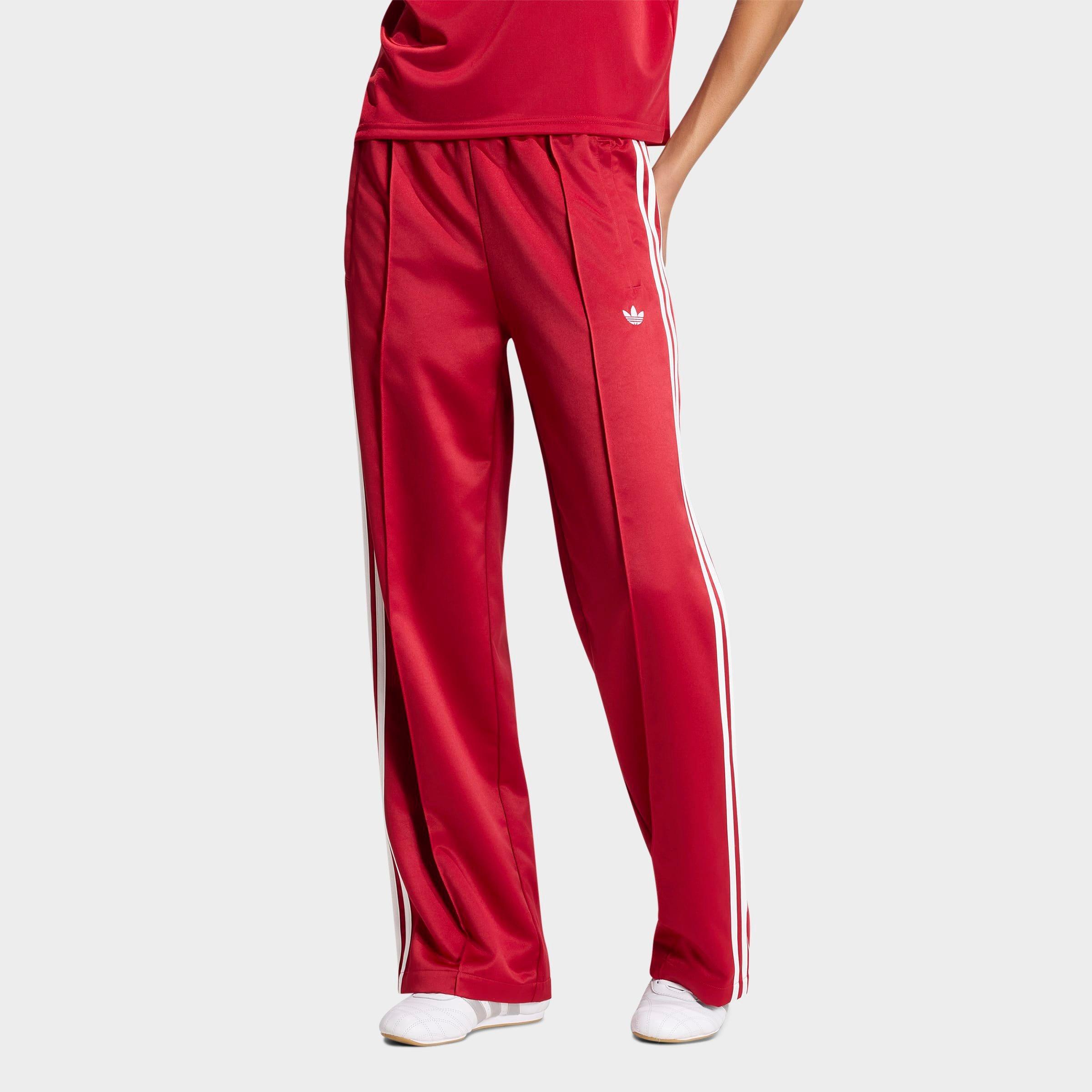 adidas Women's Originals Satin Superstar Loose Track Pants in Team Victory Red/White Size: Medium