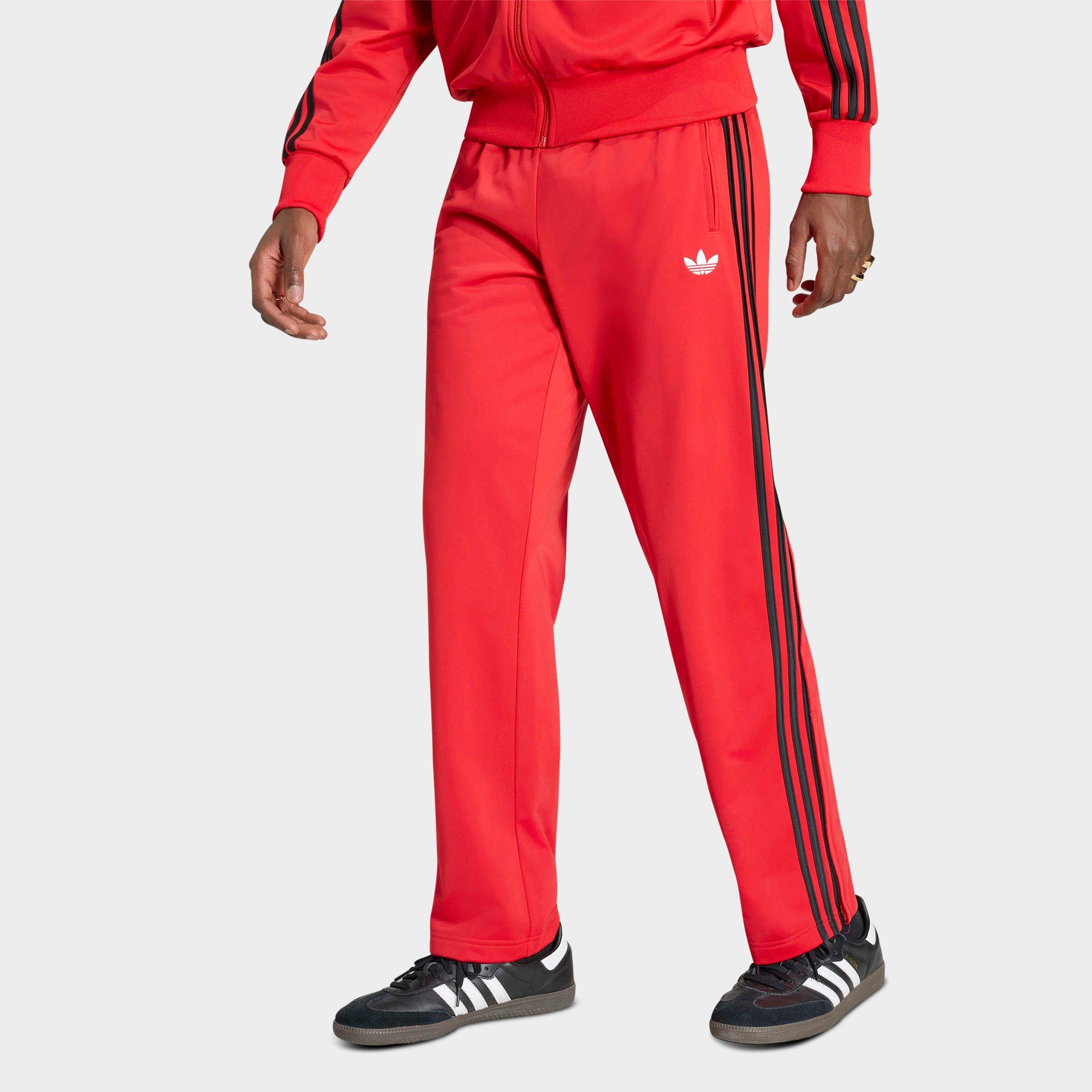 adidas Men's Originals adicolor Firebird Track Pants in Vivid Red Size: Medium