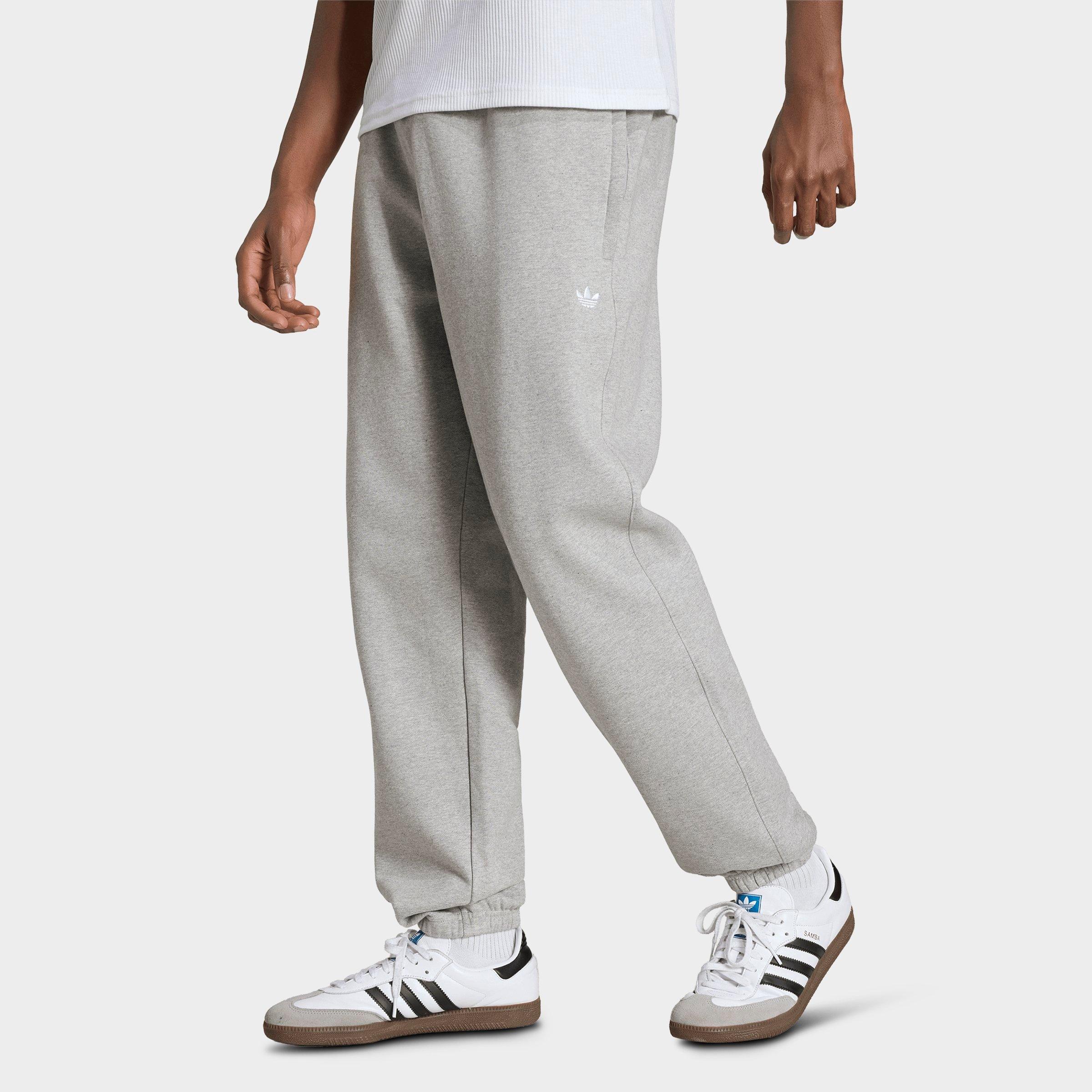 adidas Men's Originals Trefoil Essentials Fleece Jogger Pants in Medium Grey Heather Size: 2XL