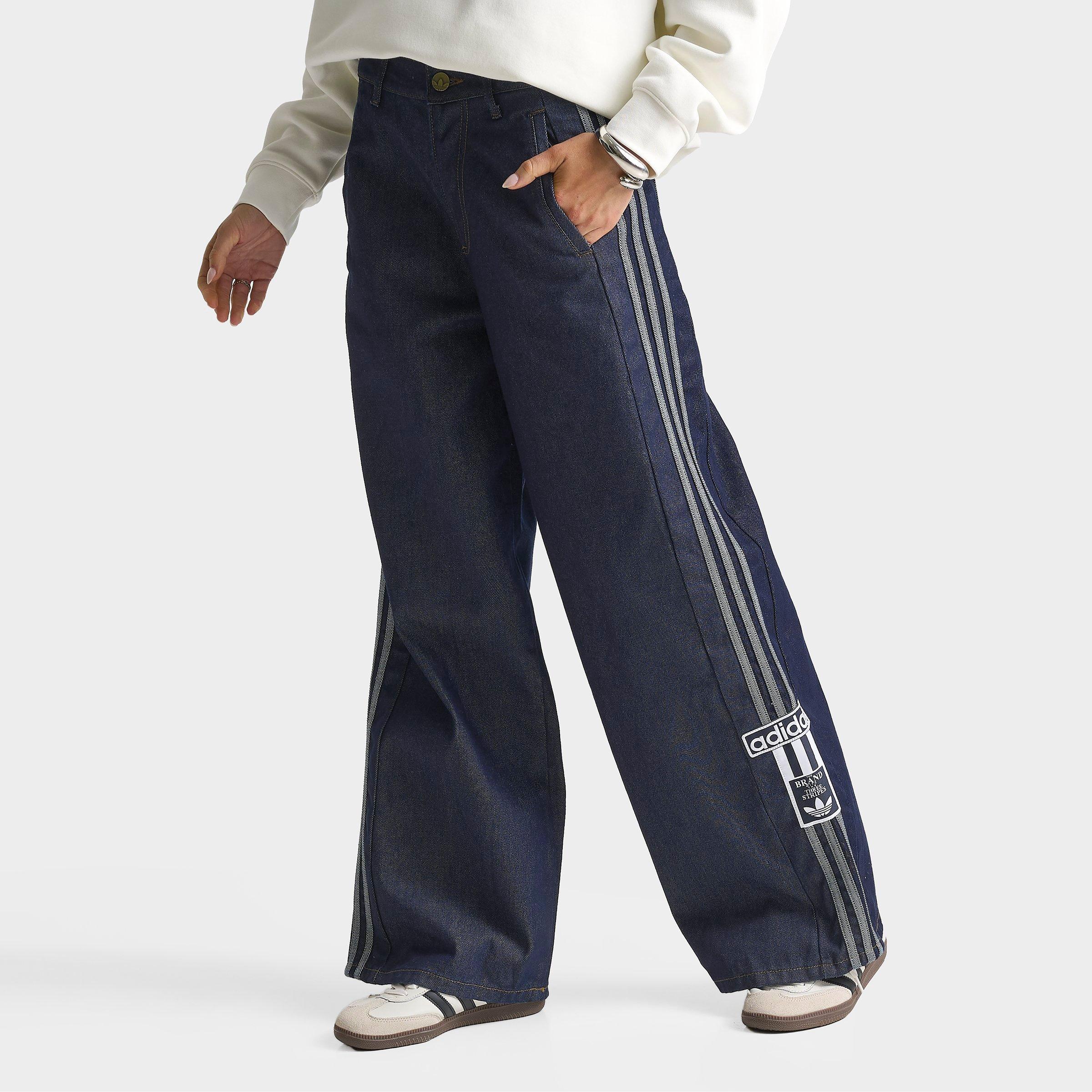 adidas Women's Originals Adibreak Mid-Rise Wide-Leg Denim Pants