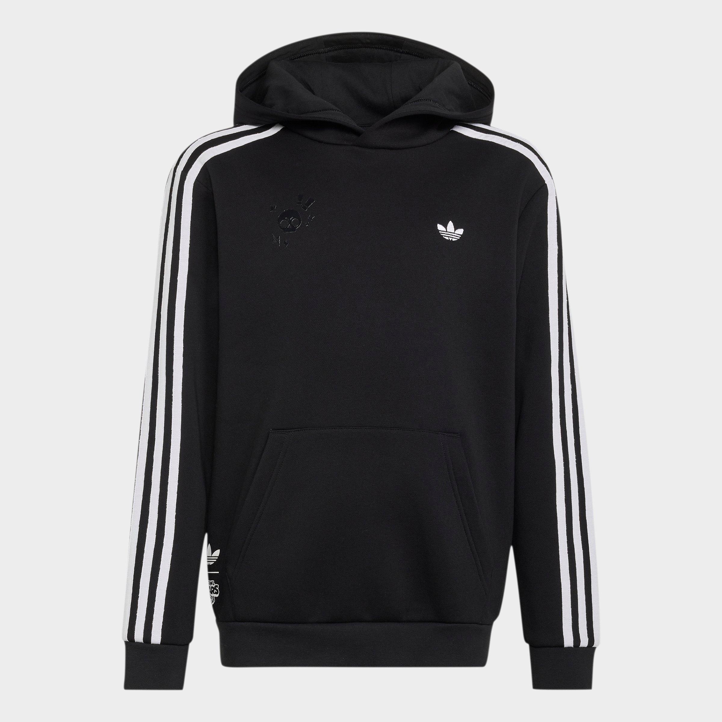 adidas Big Kids Originals x Brawl Stars Loose Fit Hoodie in Black/White Size: Small