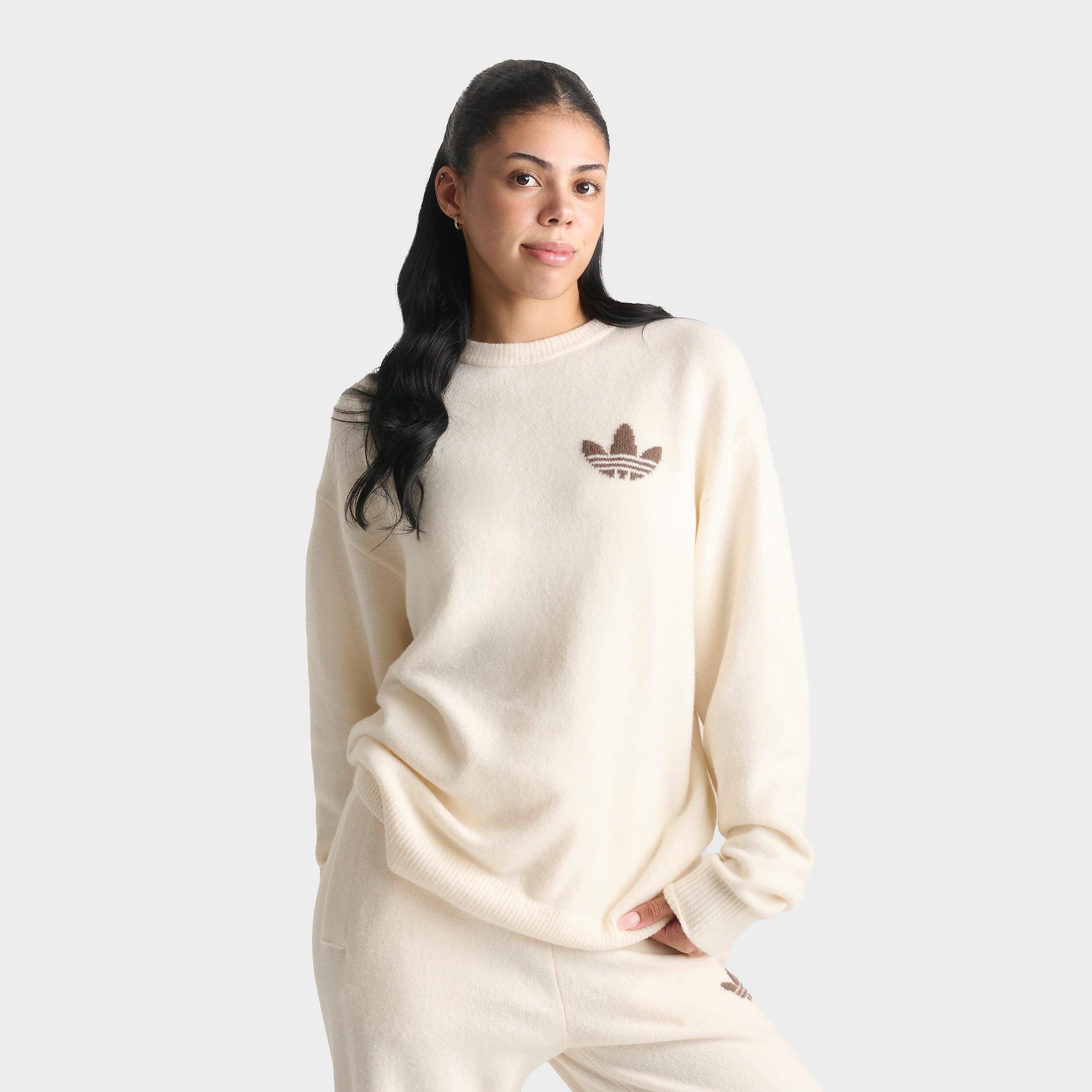 adidas Women's Originals Athletic Dept. Knitted Sweater in Wonder White Size: Small