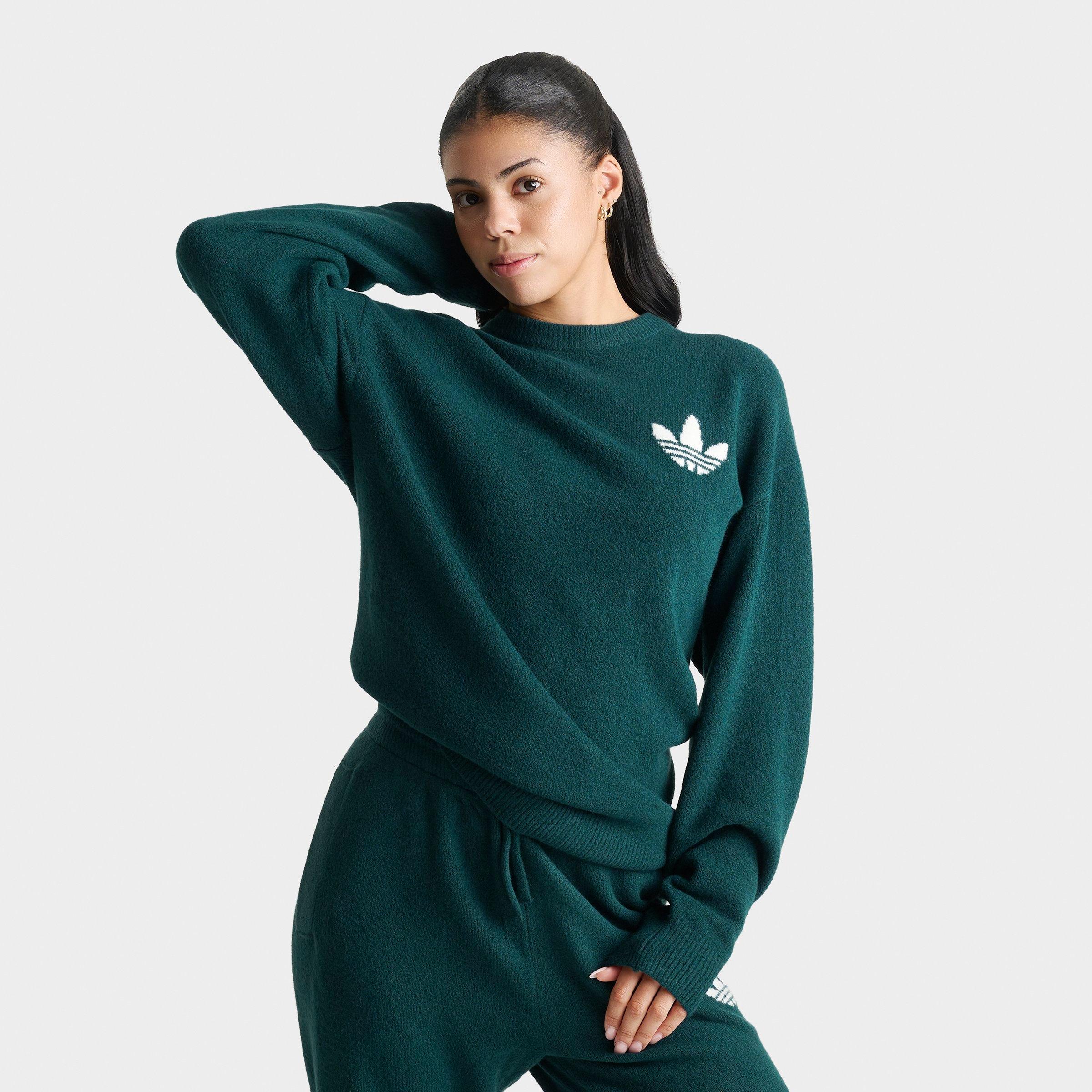 adidas Women's Originals Athletic Dept. Knitted Sweater in Aurora Ivy Size: Large