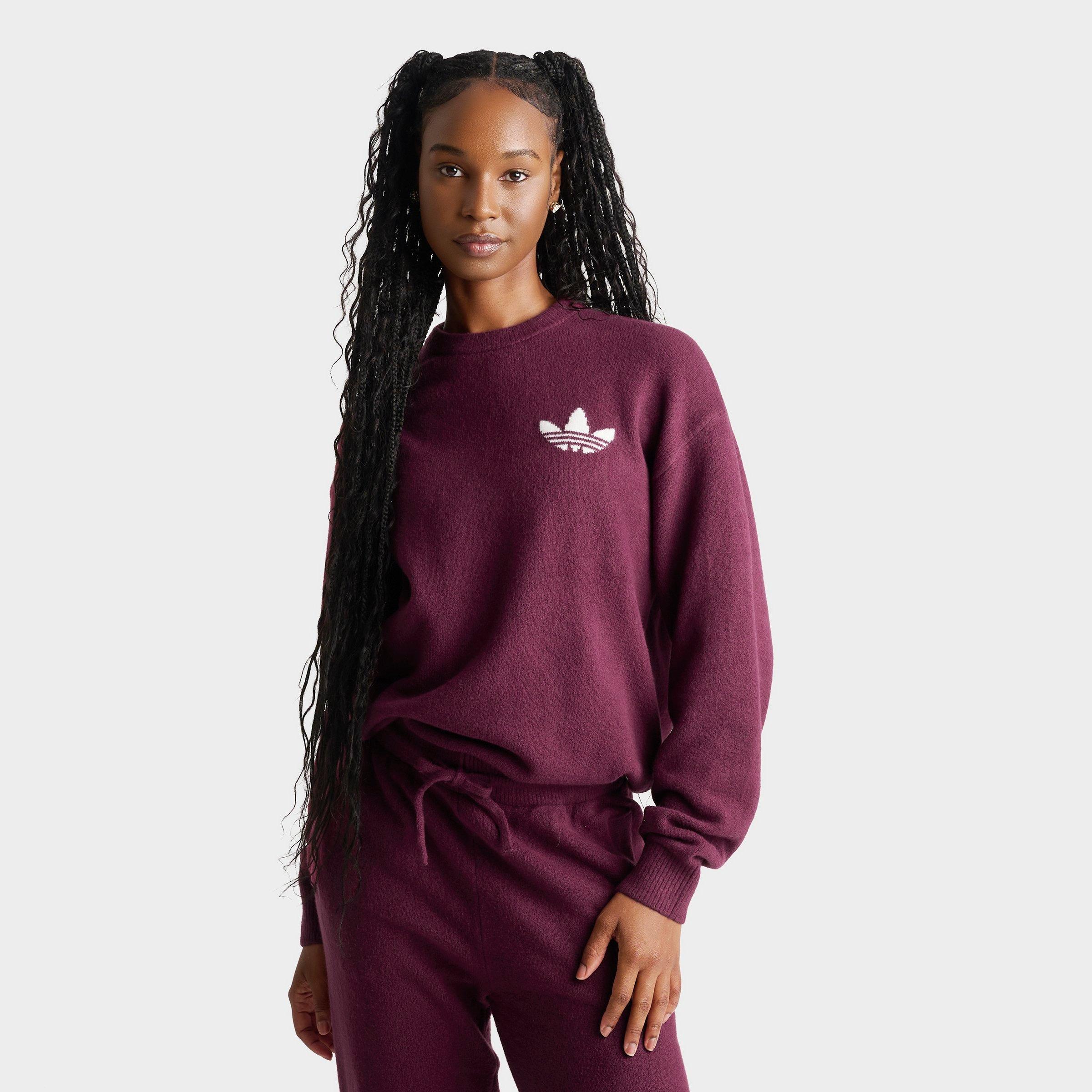 adidas Women's Originals Athletic Dept. Knitted Sweater in Maroon Size: Small
