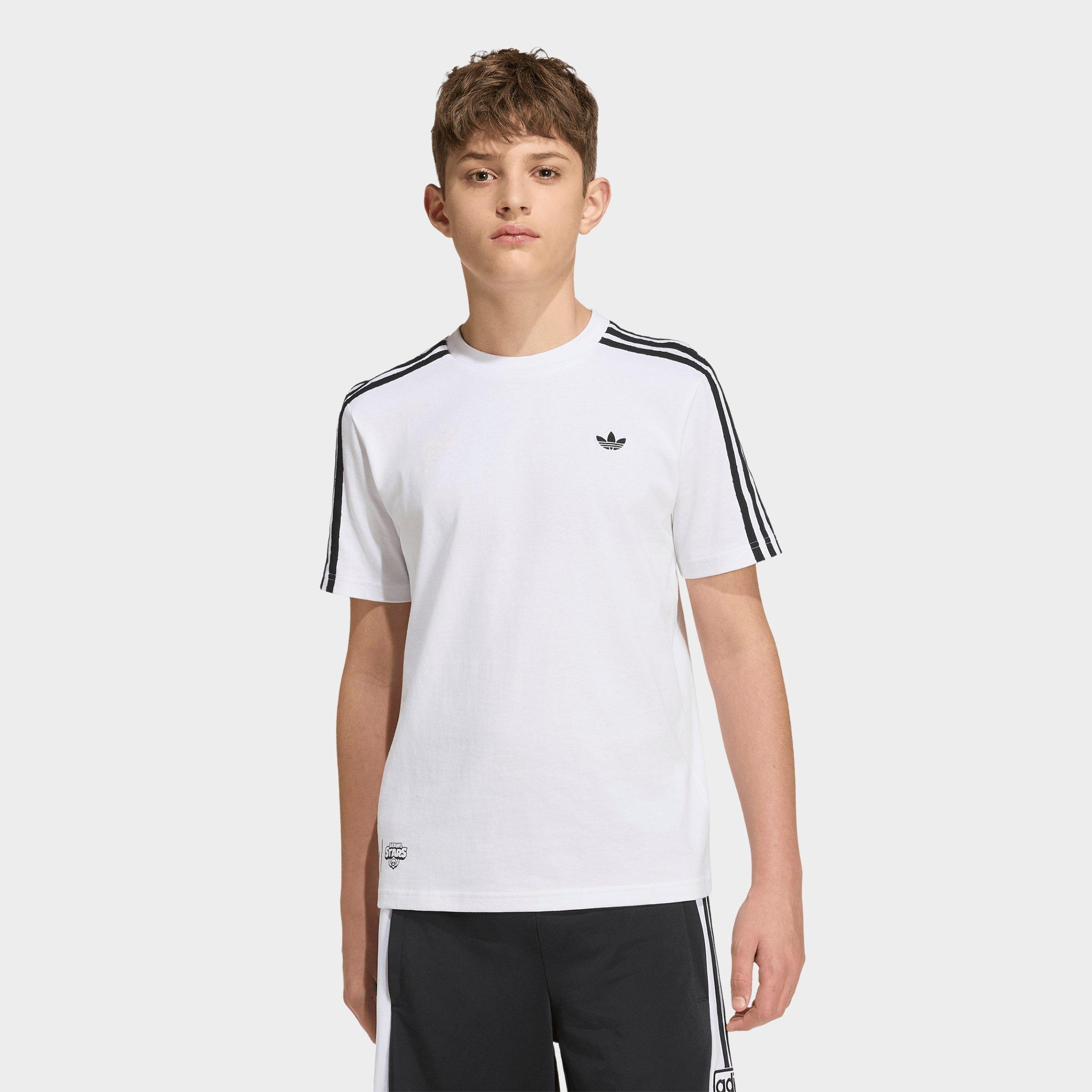 adidas Big Kids Originals x Brawl Stars Loose Fit T-Shirt in White/Black Size: Small