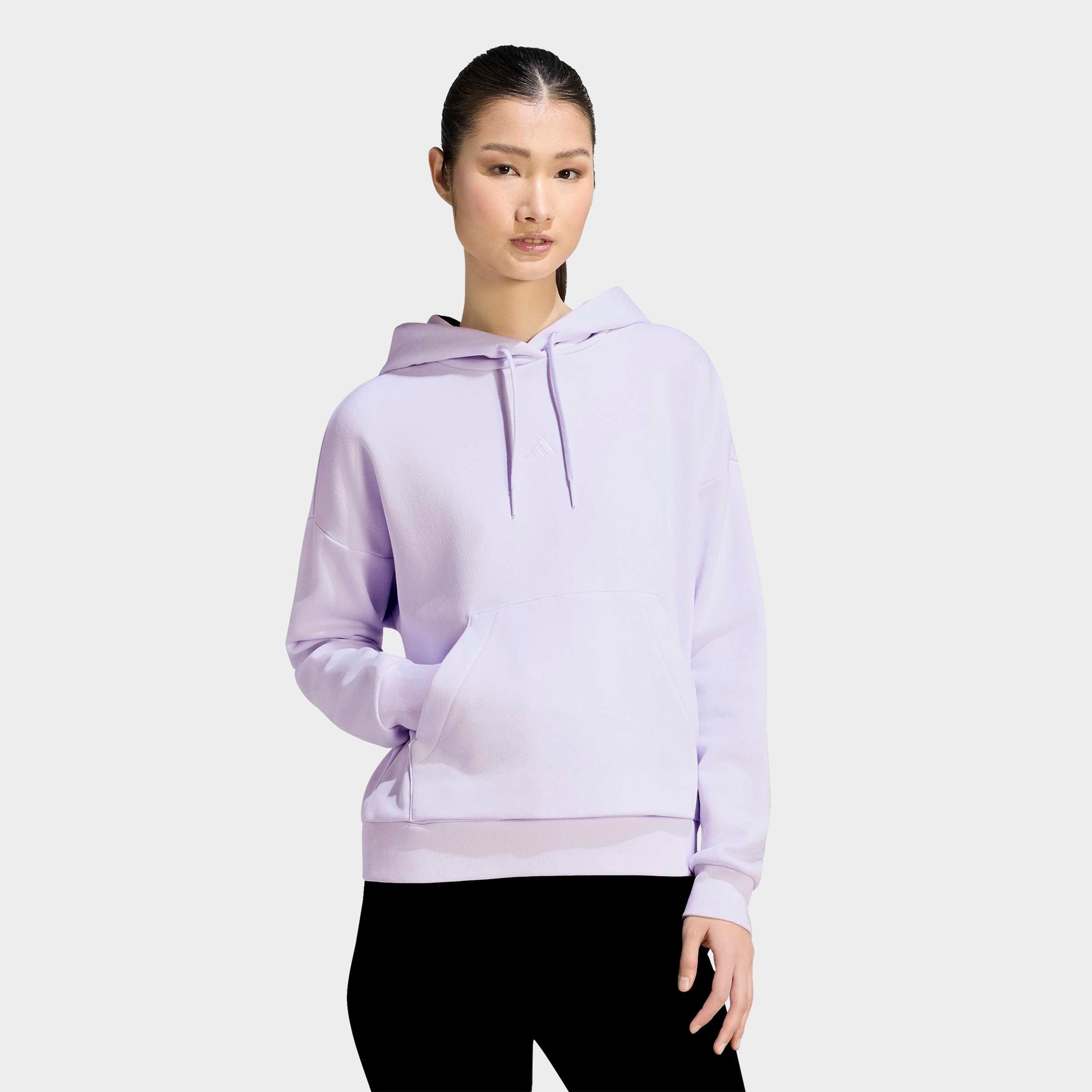 adidas Women's Sportswear Essentials Small Logo Feel Cozy Hoodie in Frozen Purple/White