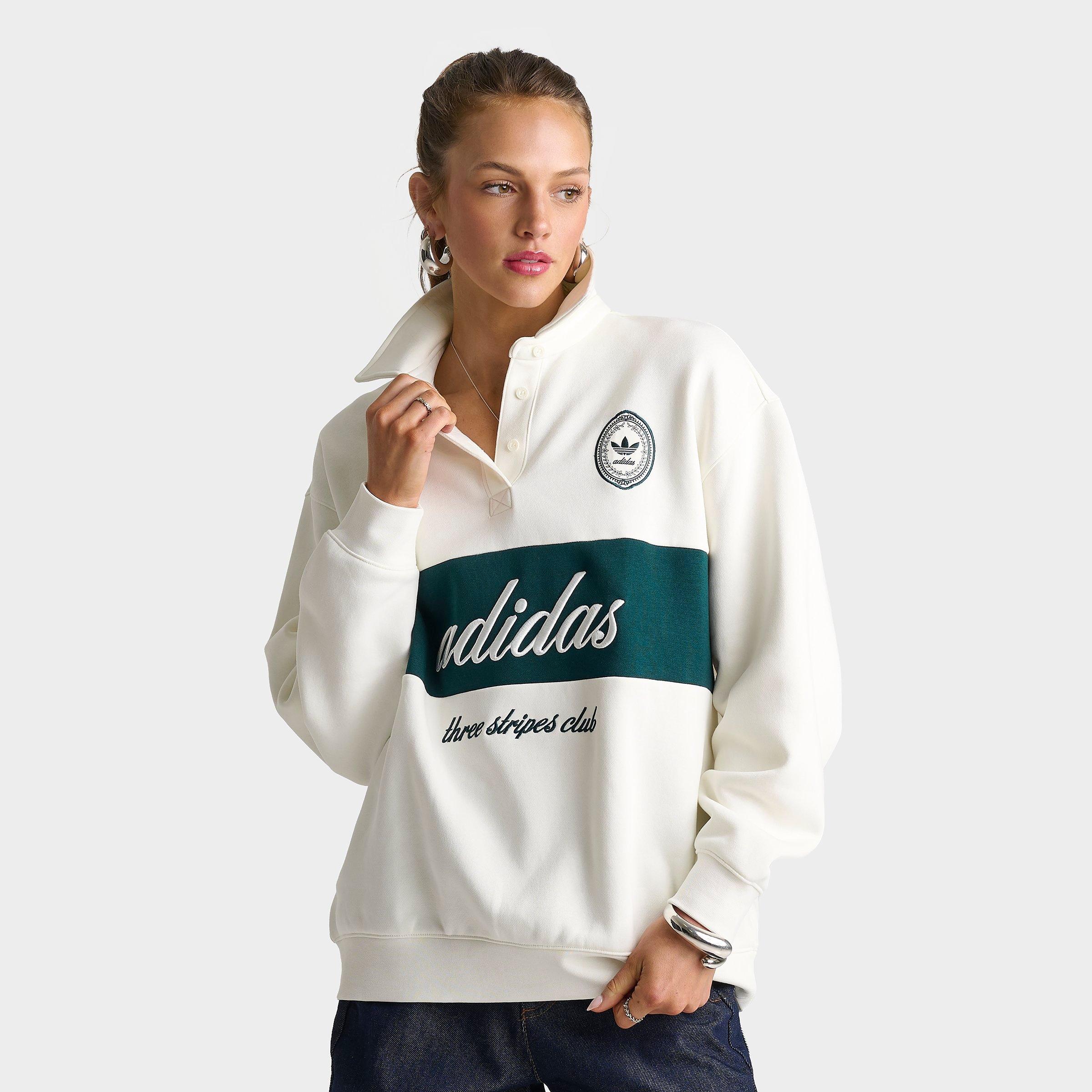 adidas Women's Originals Panel Collar Crewneck Sweatshirt