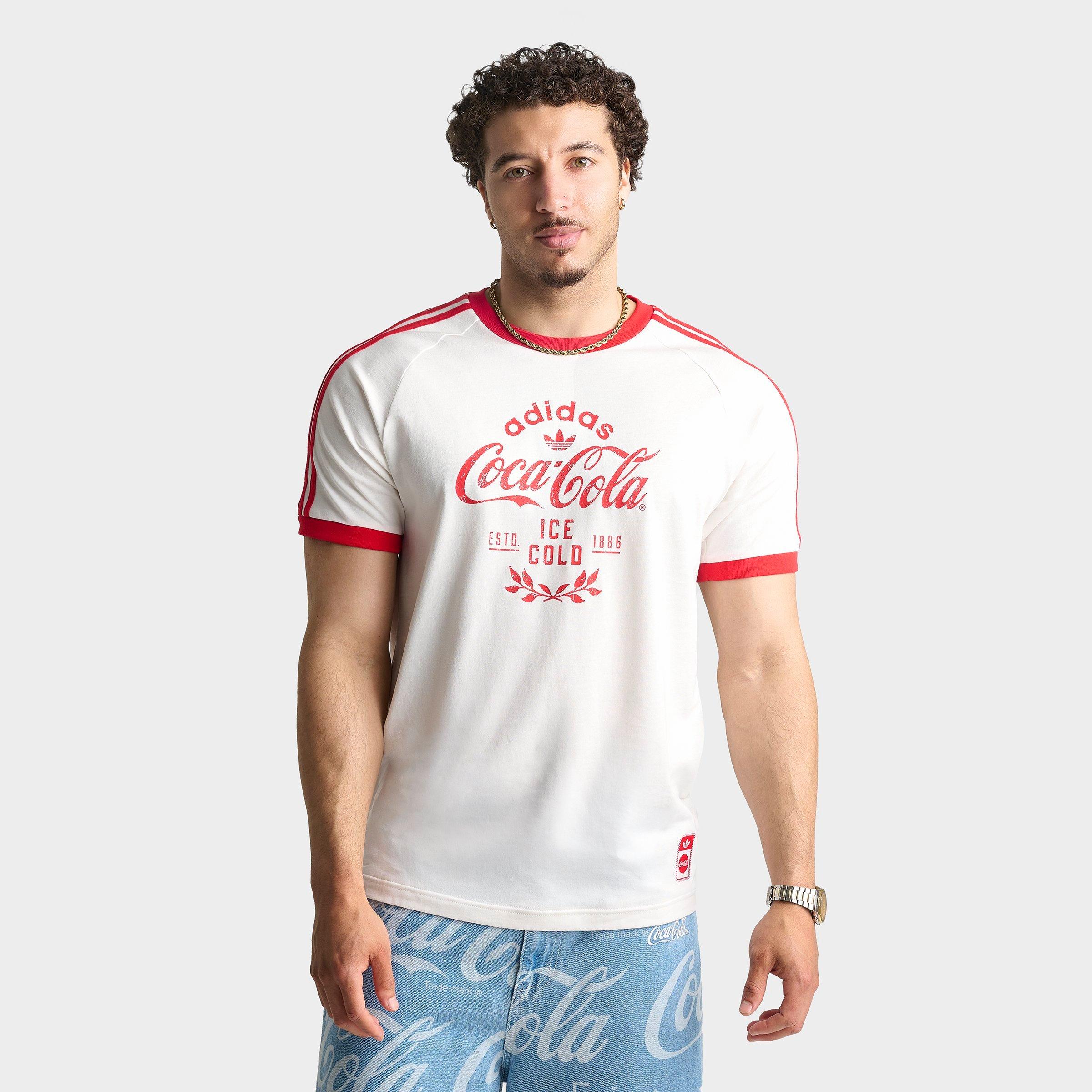 adidas Men's Originals x Coca-Cola Cali T-Shirt in White Size: Small