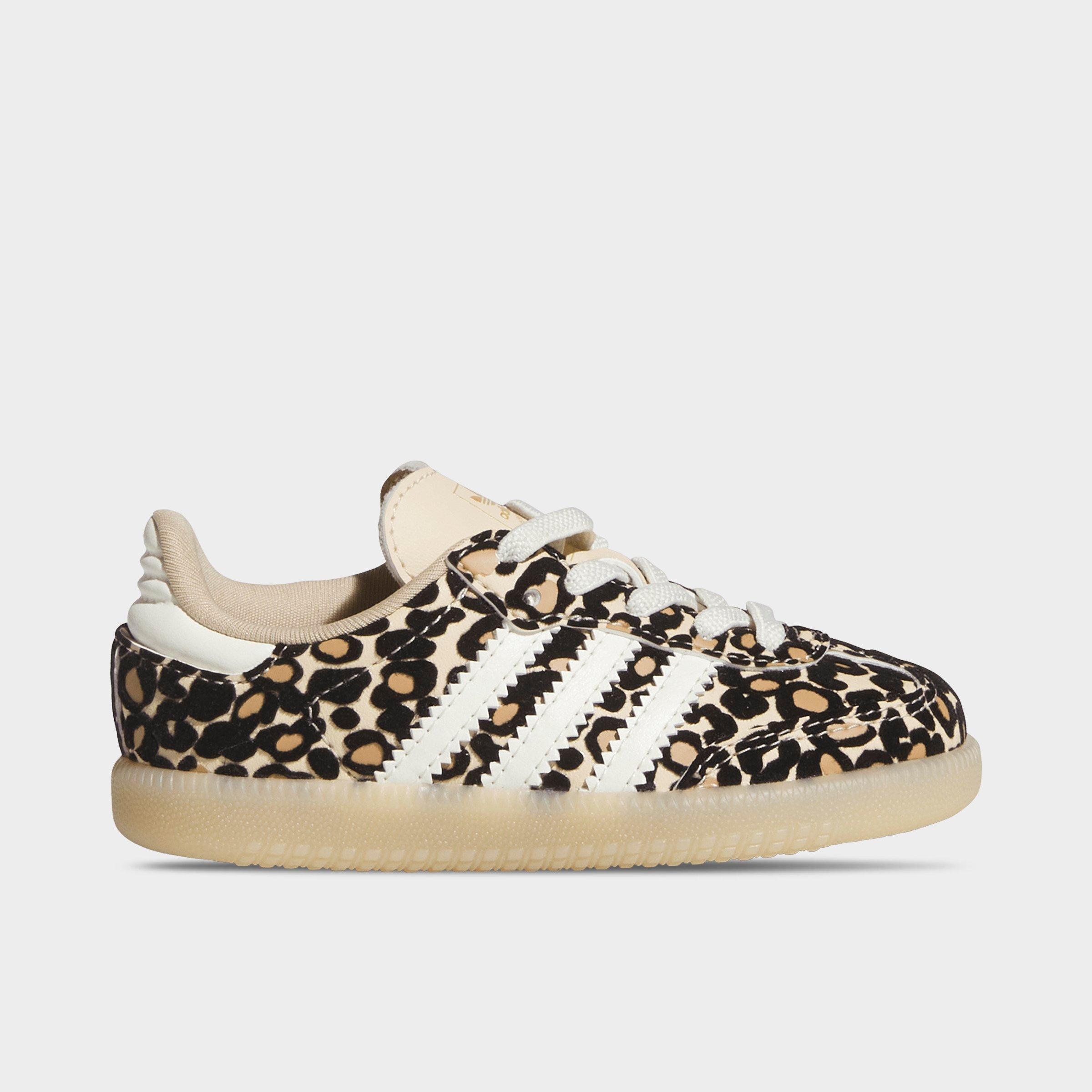 adidas Kids Toddler Originals Samba OG Cheetah Casual Shoes in Sand Strata/Ivory/Gum 3 Size: 7.0