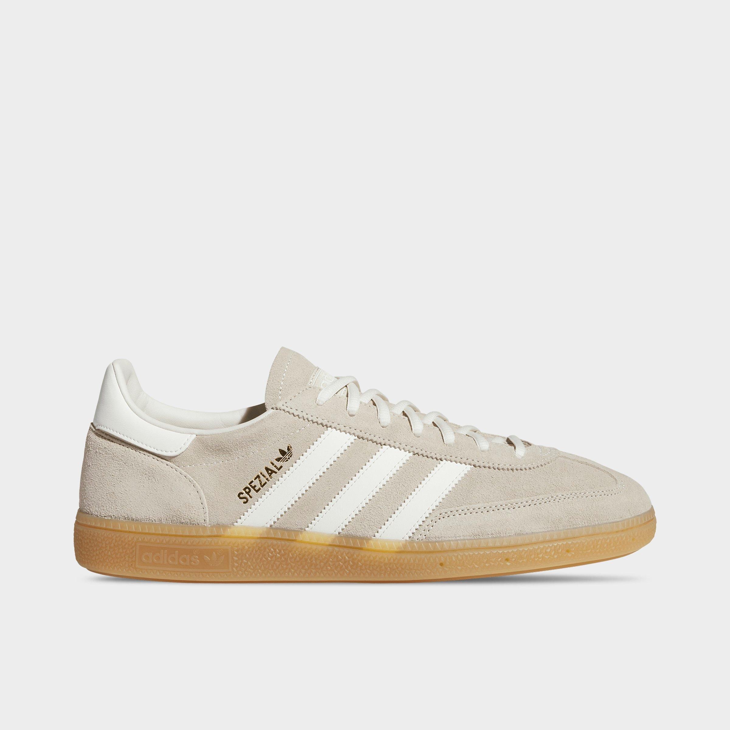 adidas Men's Originals Handball Spezial Casual Shoes in Khaki/Off White/Gum Size: 10.5