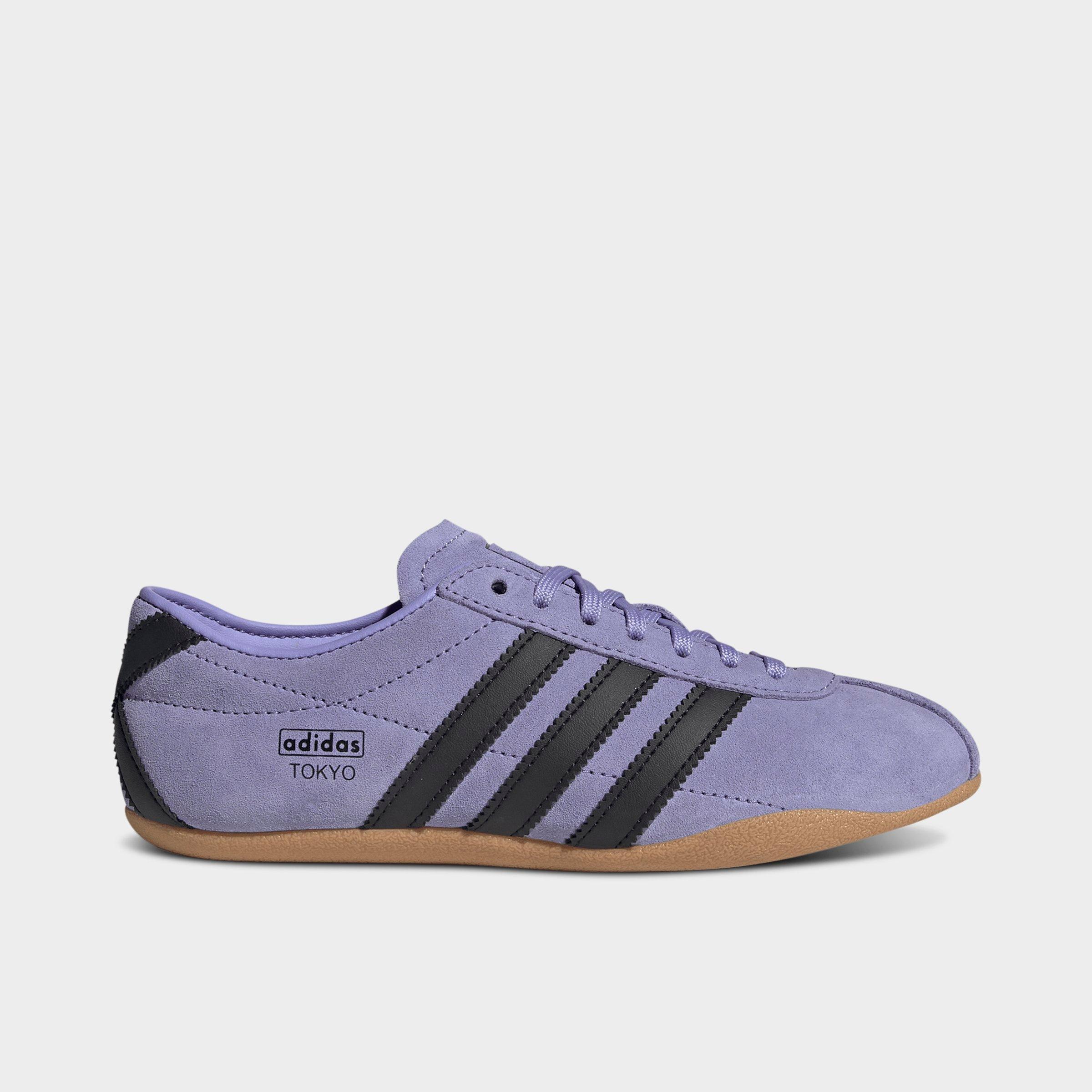 adidas Big Kids Originals Tokyo Casual Shoes in Light Purple/Core Black/Gum Size: 6.0