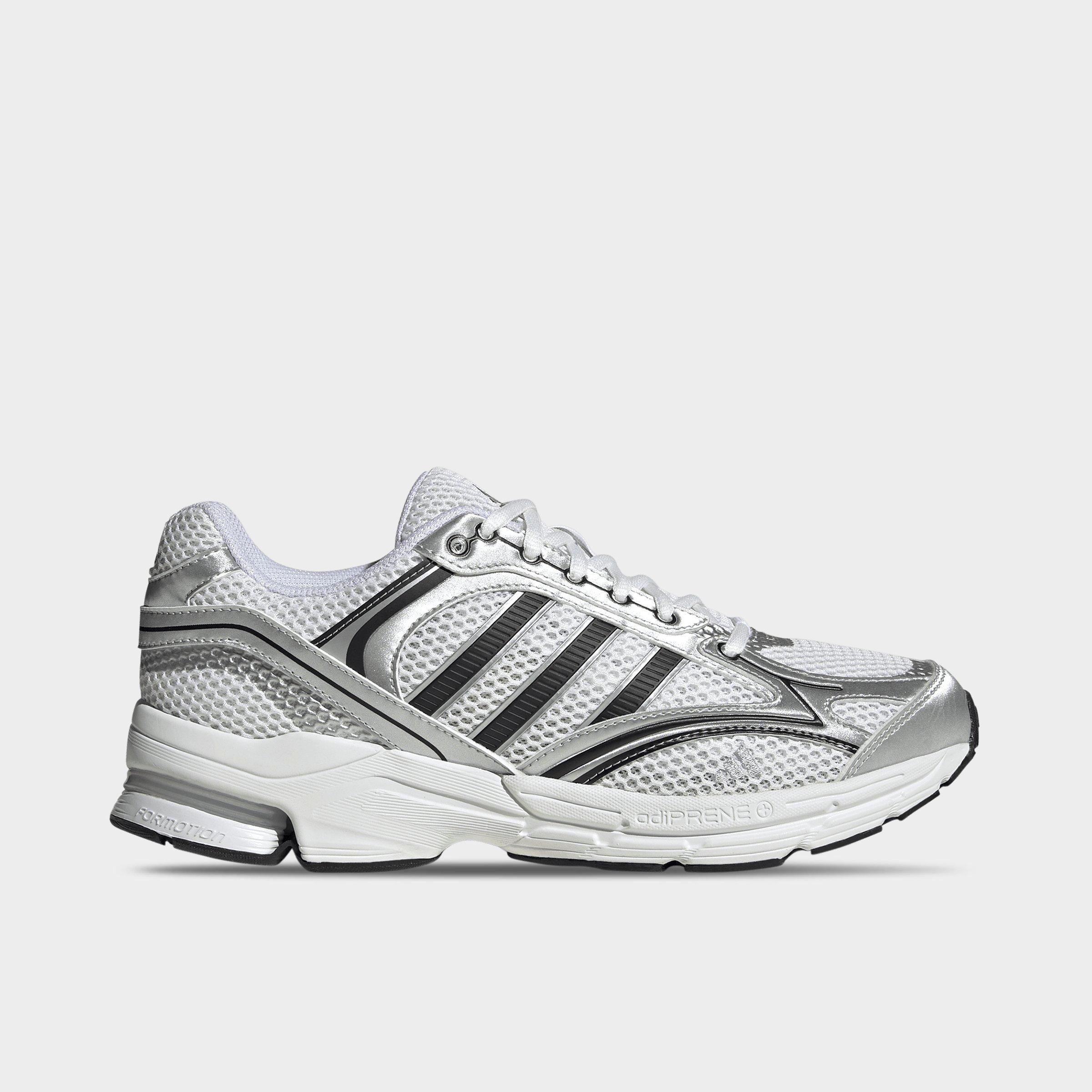 adidas Men's Spiritain 2000 Casual Shoes in Cloud White/Silver Metallic/Core Black Size: 9.5