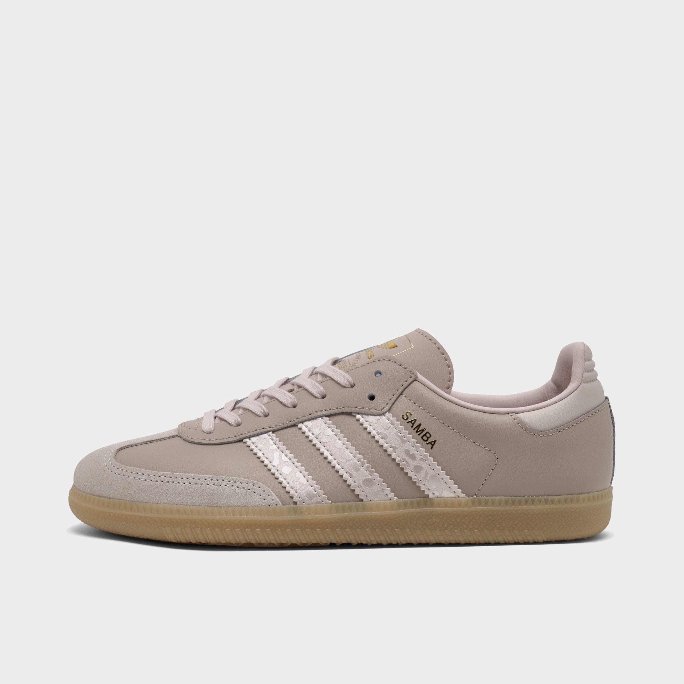 adidas Girls Big Kids Originals Samba OG Casual Shoes in Wonder Taupe/Putty Mauve/Gold Metallic Size: 3.5