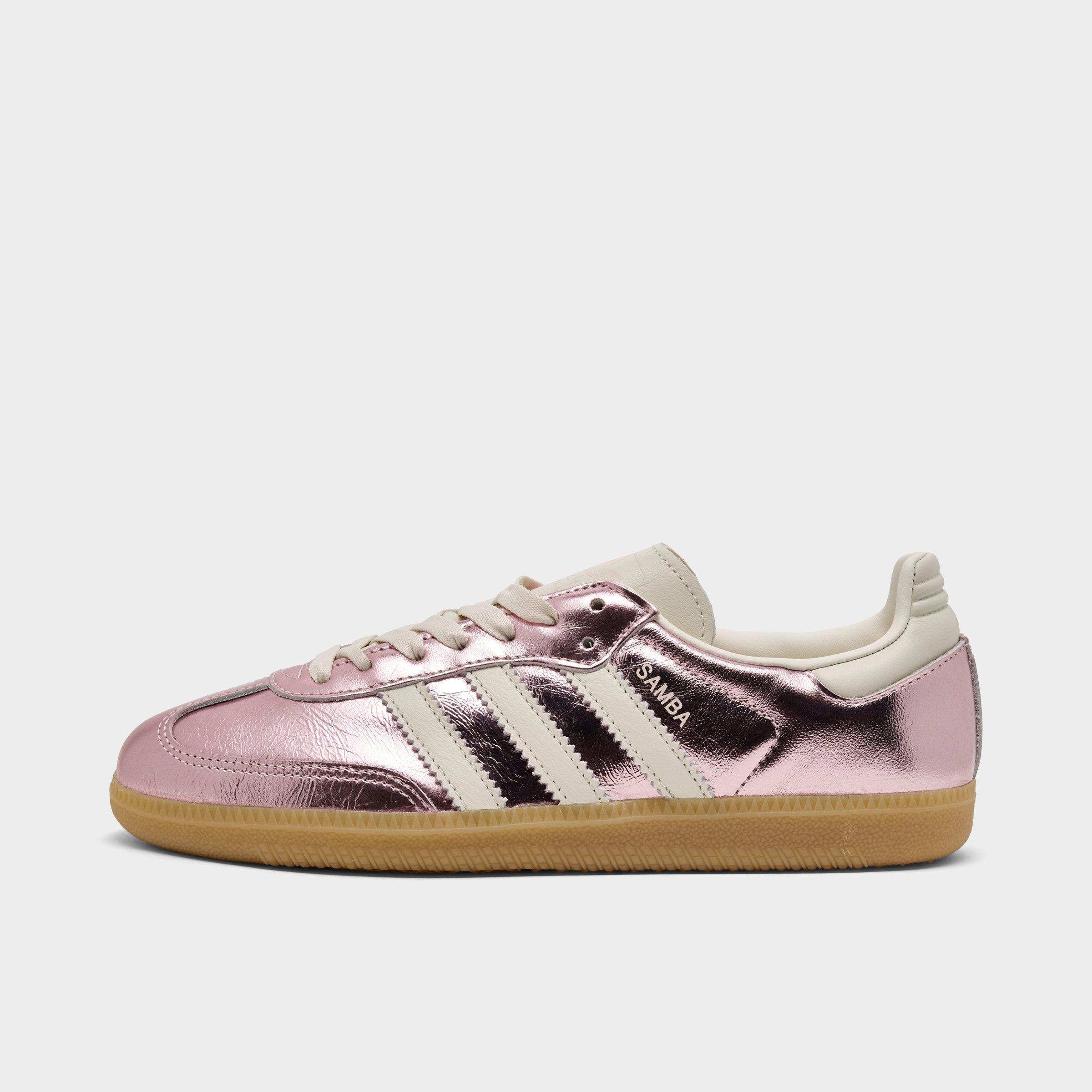 adidas Women's Originals Samba OG Metallic Leather Casual Shoes in Wonder Quartz/Off White/Gum Size: 11.0