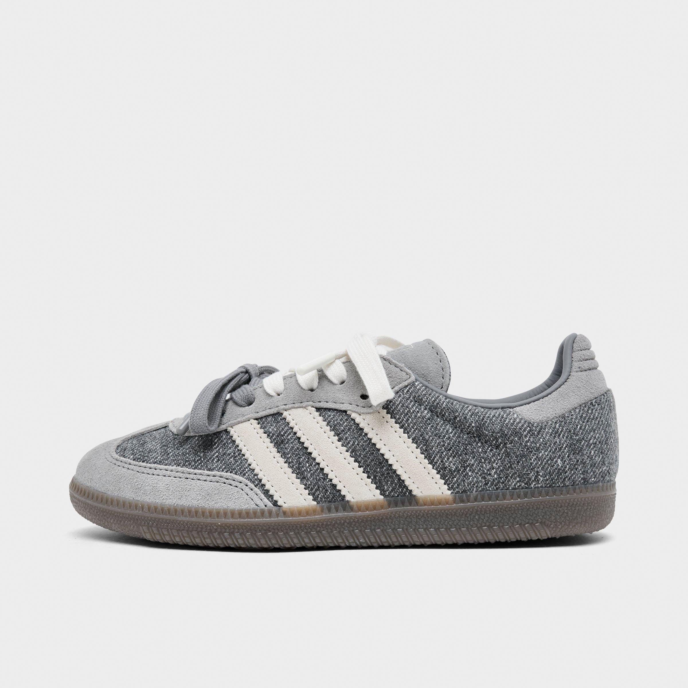 adidas Women's Originals Samba OG Casual Shoes in Grey/Off White/Gum Size: 7.5
