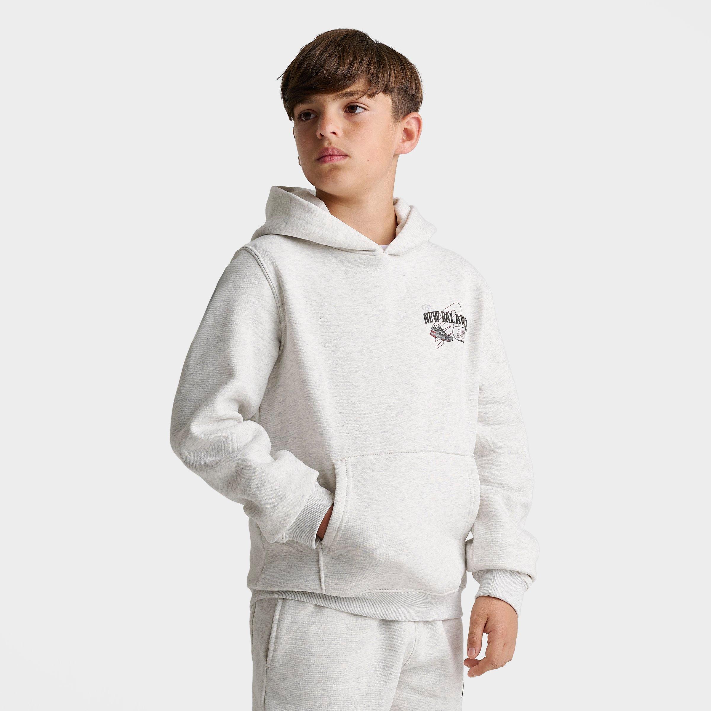 New Balance Big Kids Multi Logo Pullover Hoodie