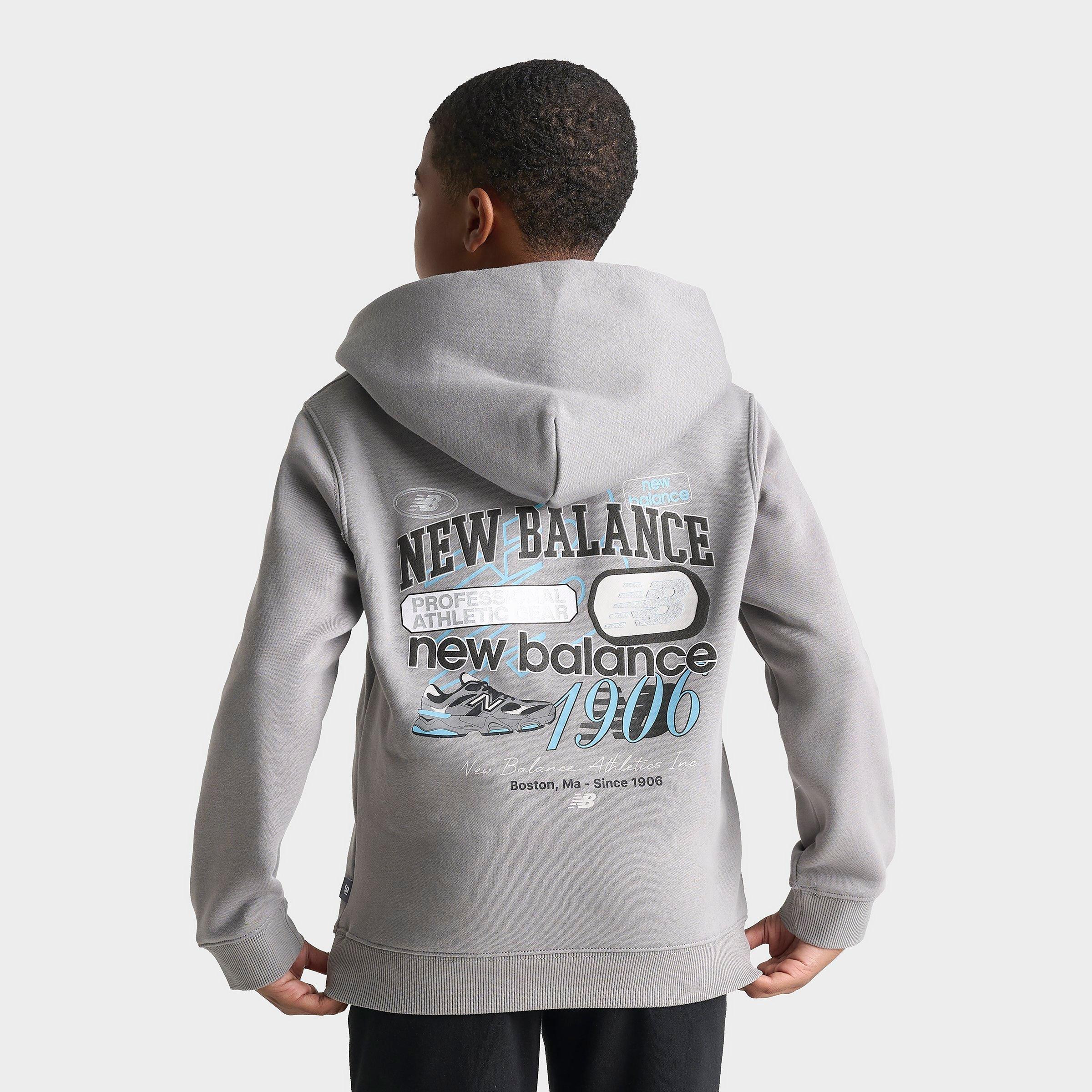 New Balance Big Kids Multi Logo Pullover Hoodie