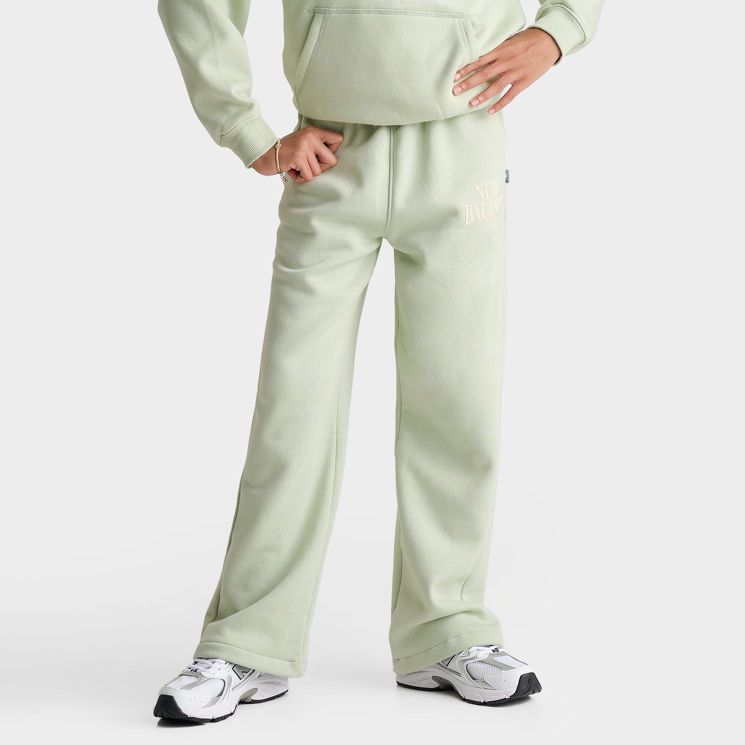 New Balance Girls Big Kids Arch Logo Oversized Fleece Sweatpants