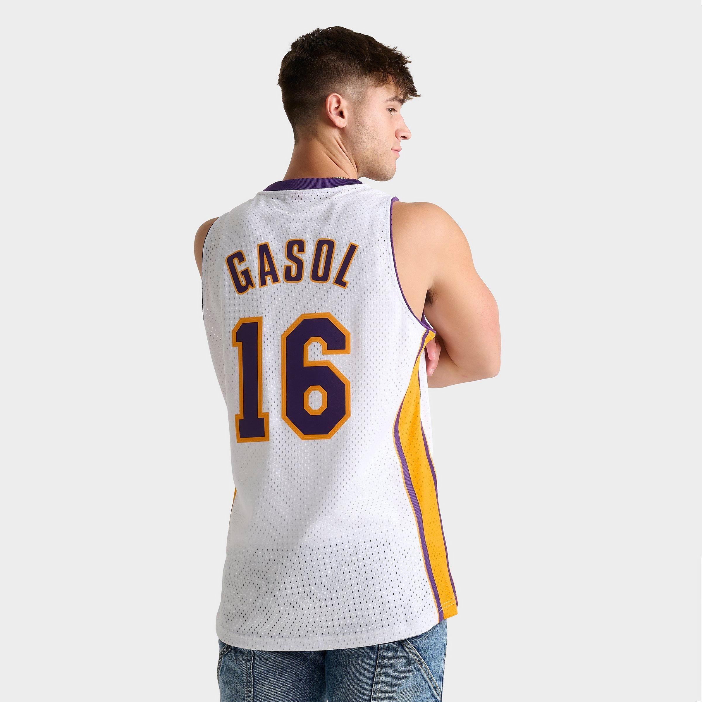 Men's Mitchell & Ness Pau Gasol Los Angeles Lakers NBA 2008-09 Noche Latina Swingman Basketball Jersey