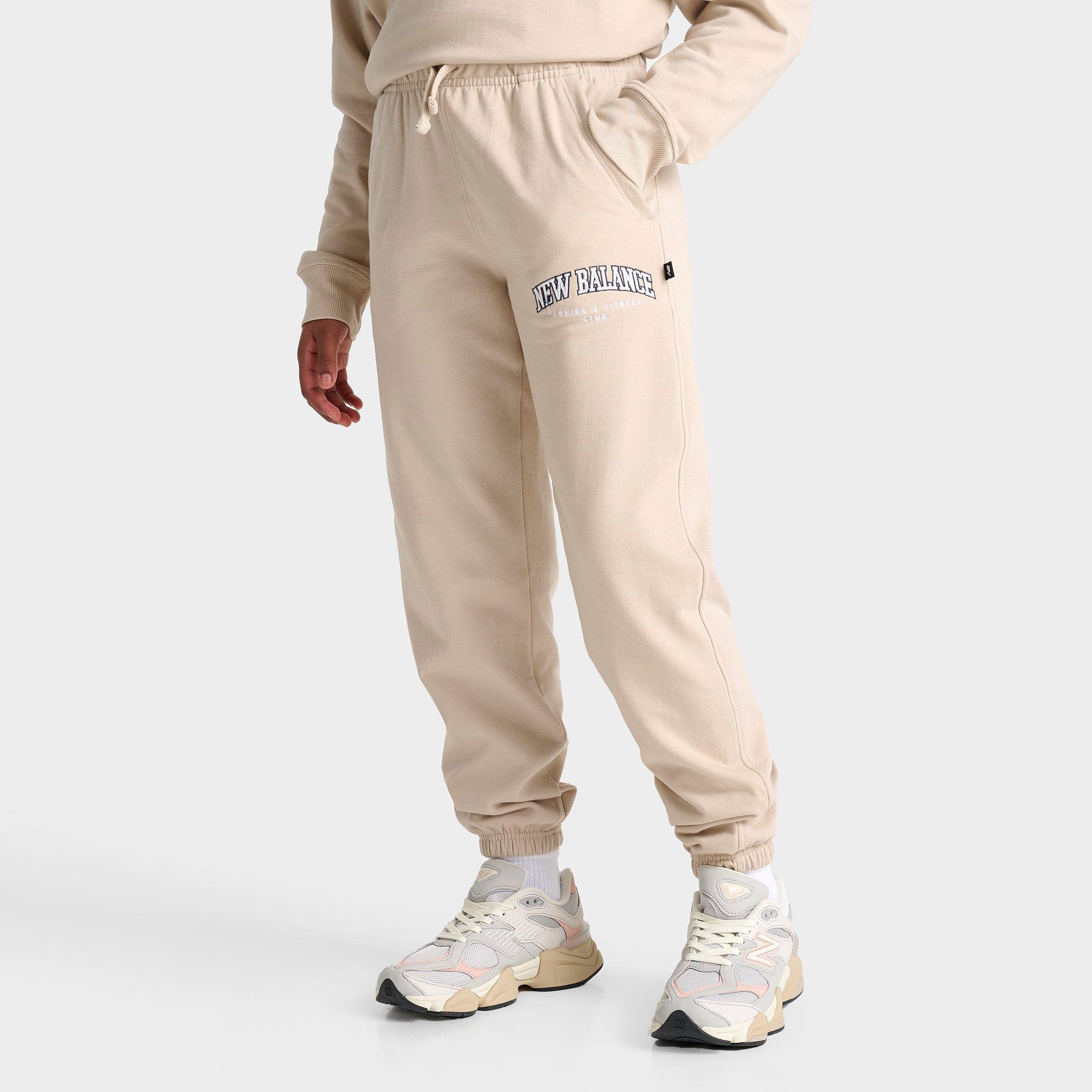 New Balance Girls Club Fleece Jogger Pants in Timberwolf Size: Small