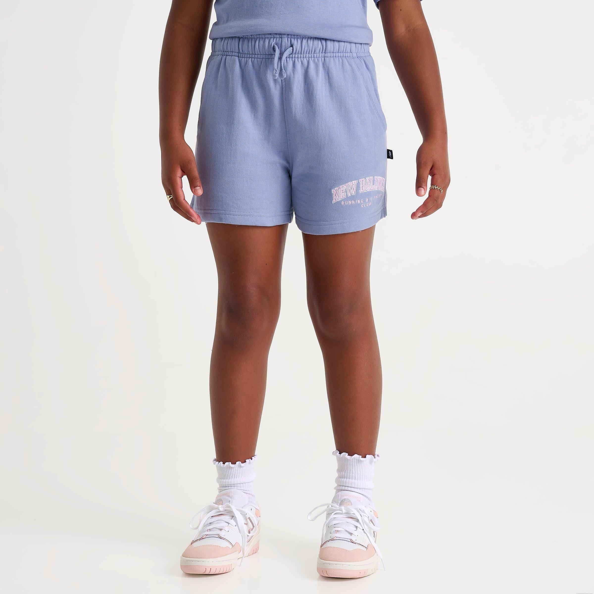 New Balance Girls Club Shorts in Dusk Shower Size: Small