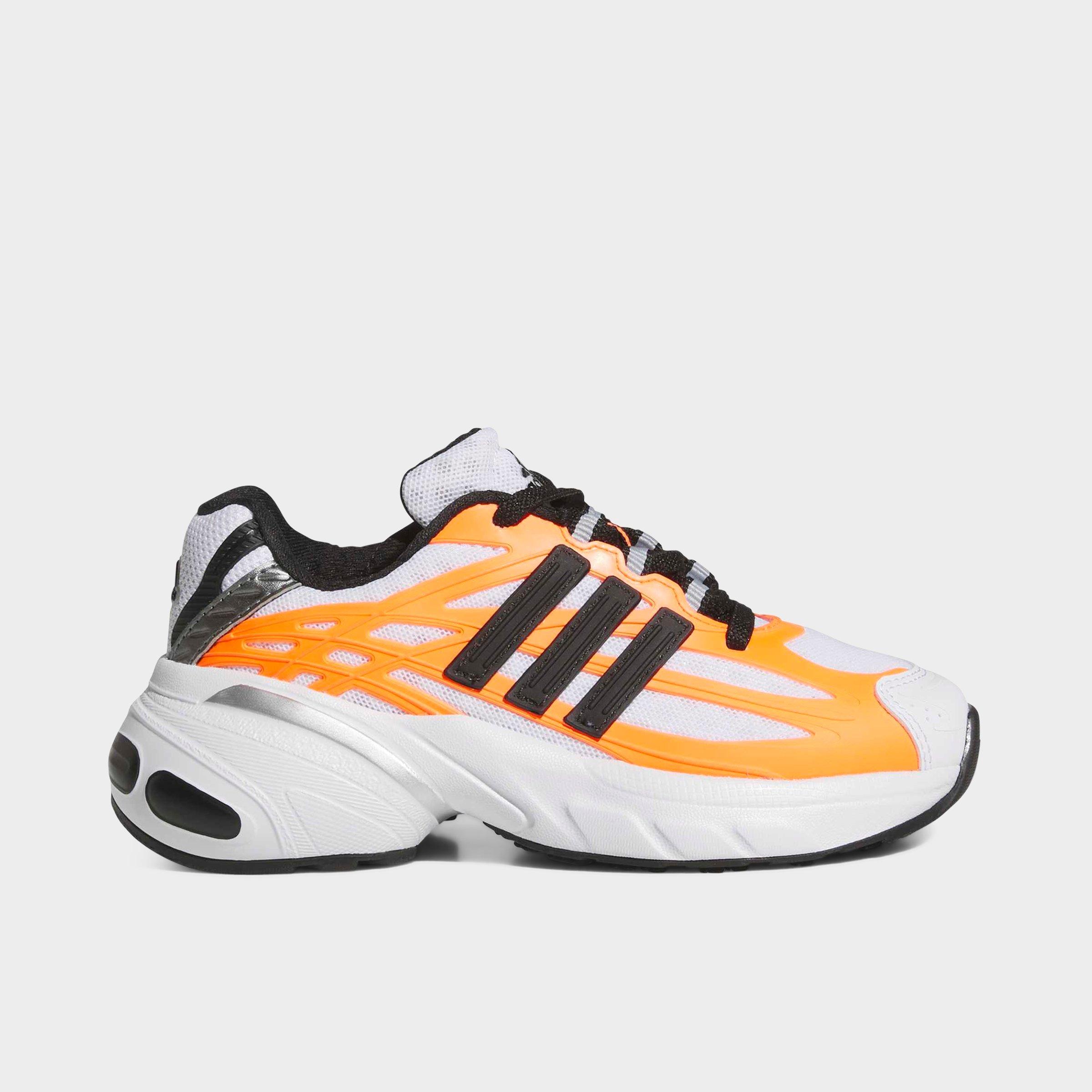 adidas Little Kids Adistar XLG 2.0 Stretch Lace Casual Shoes in White/Black/Solar Orange Size: 11.0
