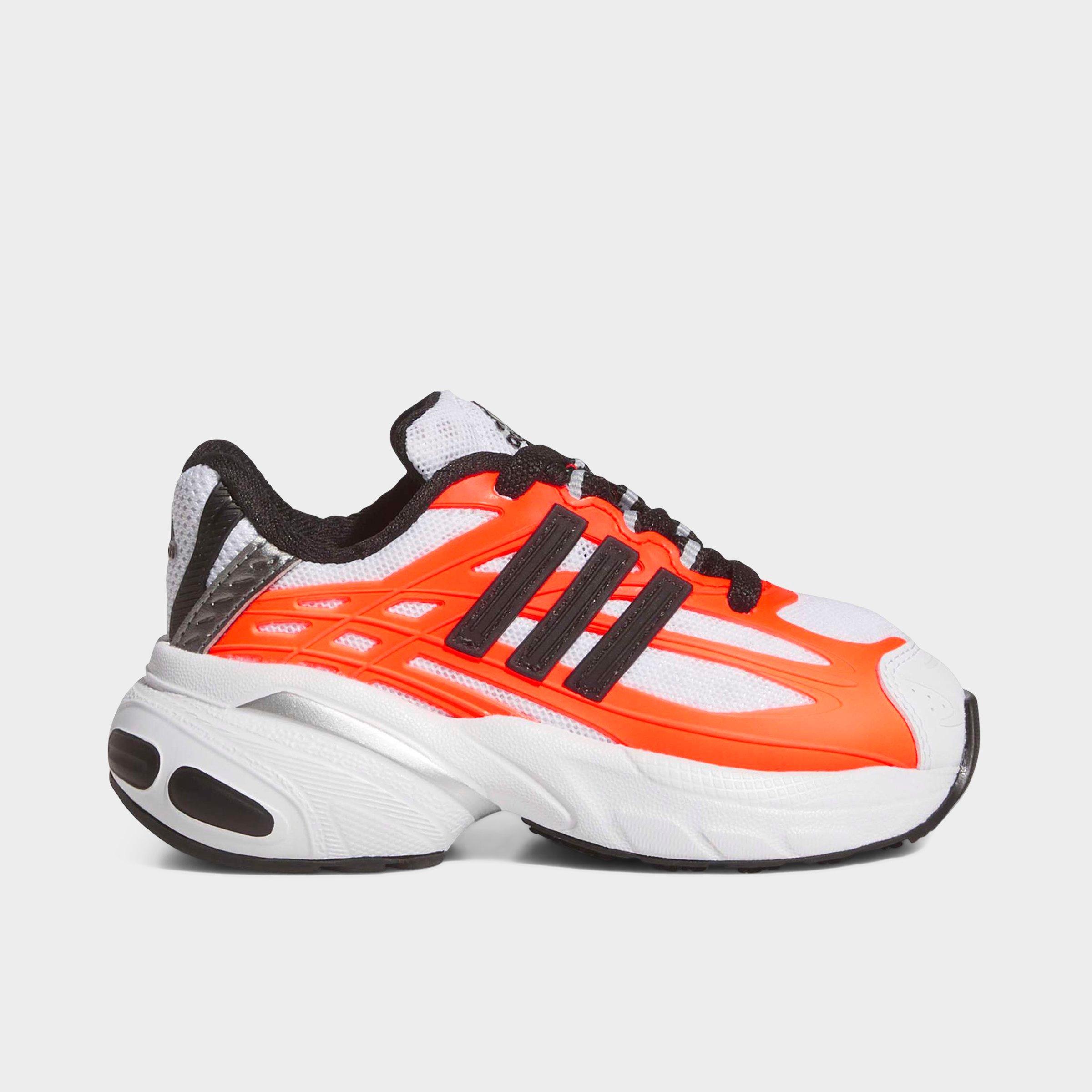 adidas Kids Toddler Adistar XLG 2.0 Stretch Lace Casual Shoes in White/Black/Solar Orange Size: 6.0