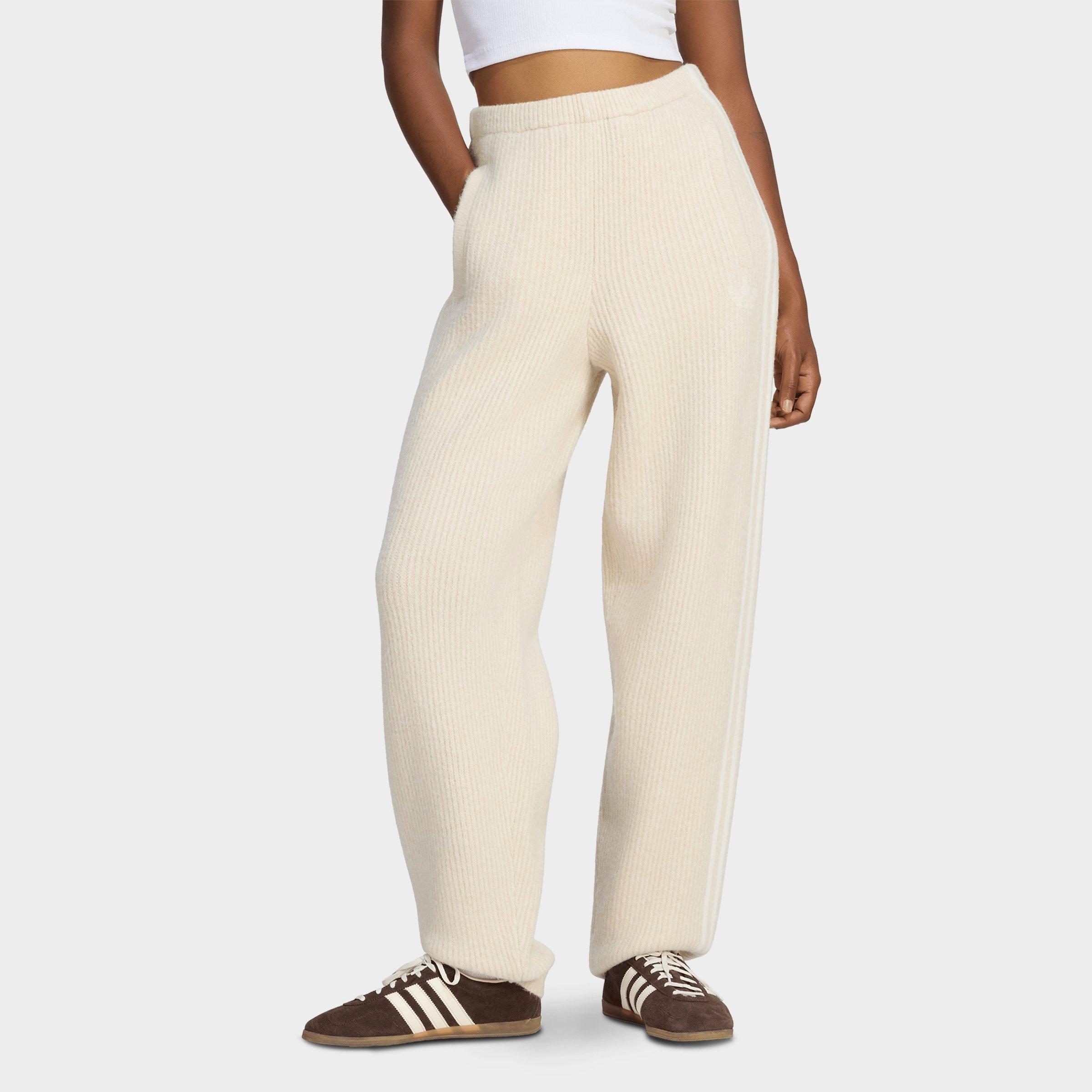 adidas Women's Originals x Jennie adiluna Knitted Loose Pants in Bliss Size: Medium
